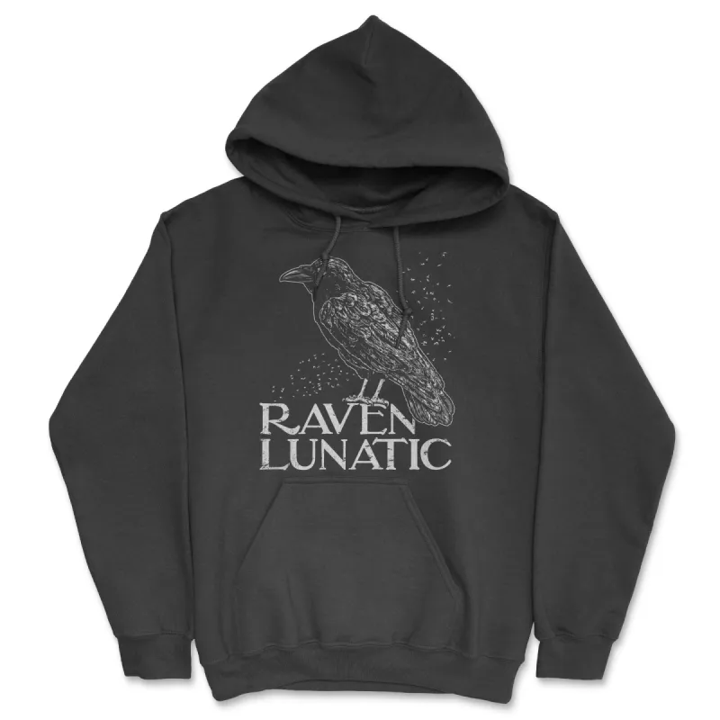 Raven Lunatic Hoodie sold by Crazy Dog T-Shirts