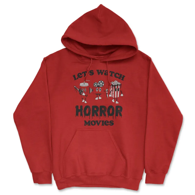 Lets Watch Horror Movies Hoodie sold by Crazy Dog T-Shirts