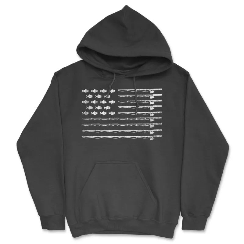 Fishing American Flag Hoodie sold by Crazy Dog T-Shirts