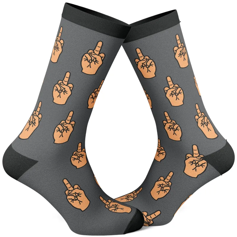 Mens Middle Finger Socks sold by Crazy Dog T-Shirts