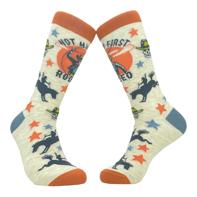 Men's Not My First Rodeo Socks sold by Crazy Dog T-Shirts