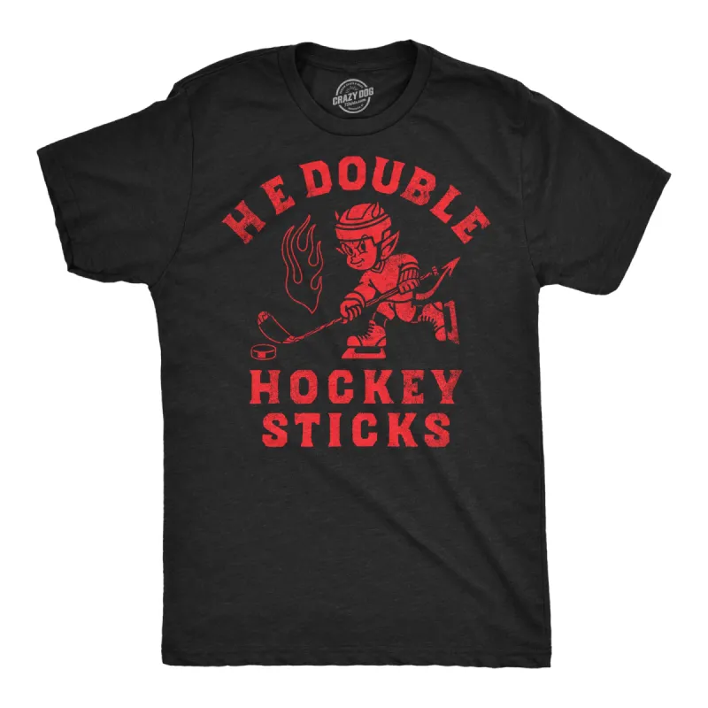 H E Double Hockey Sticks Men's T Shirt sold by Crazy Dog T-Shirts