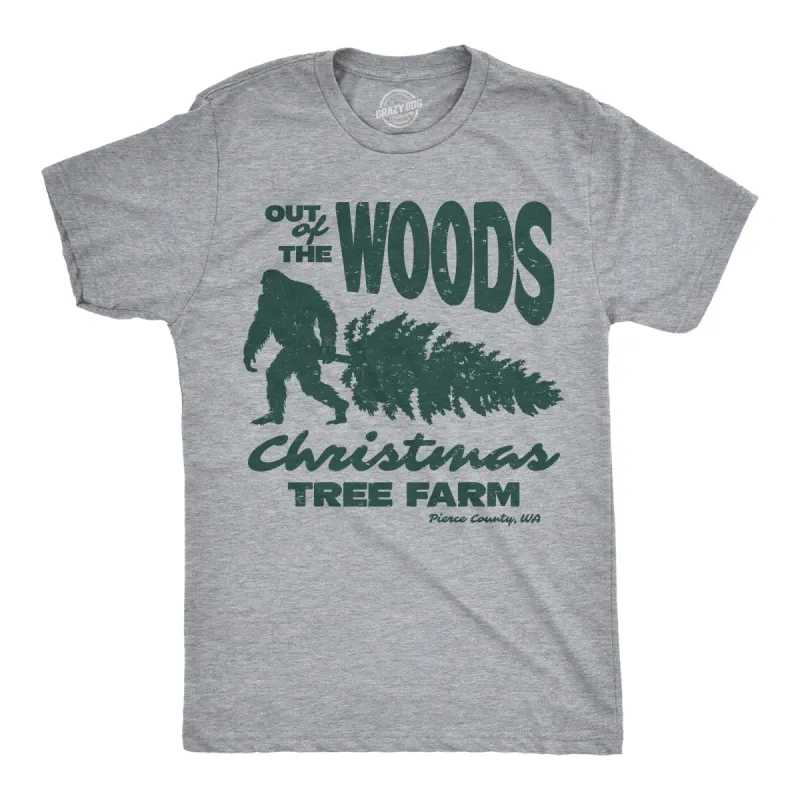 Out Of The Woods Christmas Tree Farm Men's T Shirt sold by Crazy Dog T-Shirts