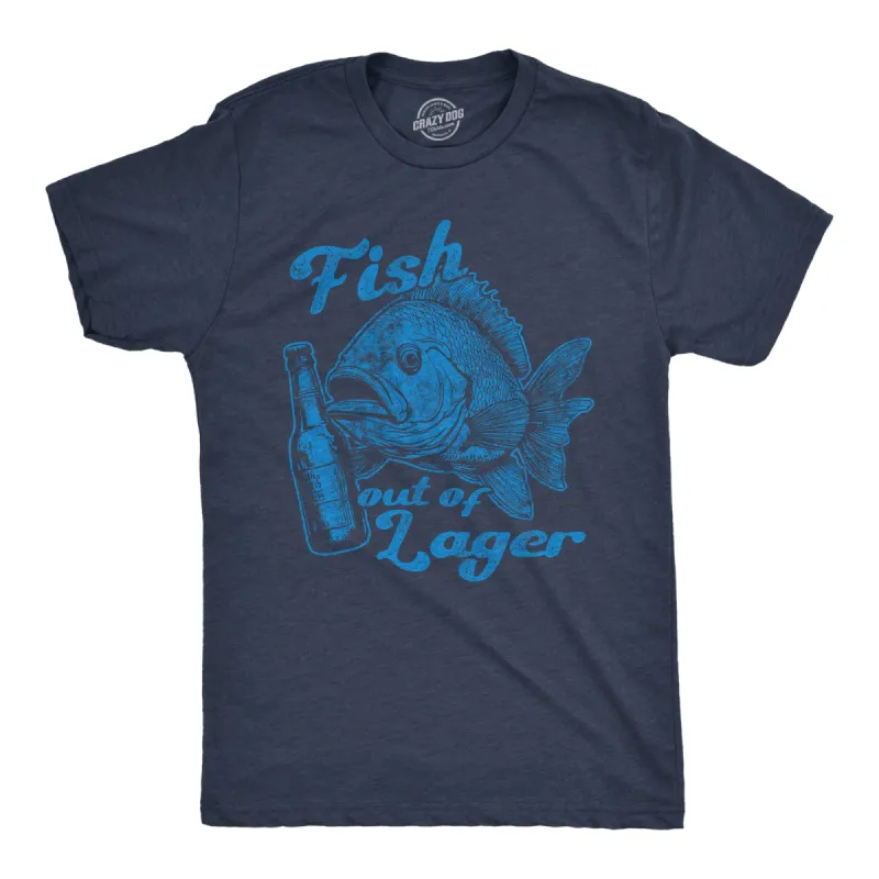 Fish Out Of Lager Men's T Shirt sold by Crazy Dog T-Shirts