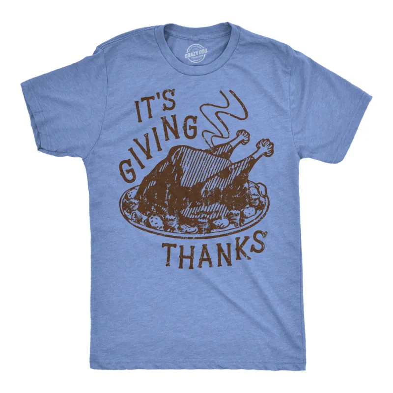 Its Giving Thanks Men's T Shirt sold by Crazy Dog T-Shirts