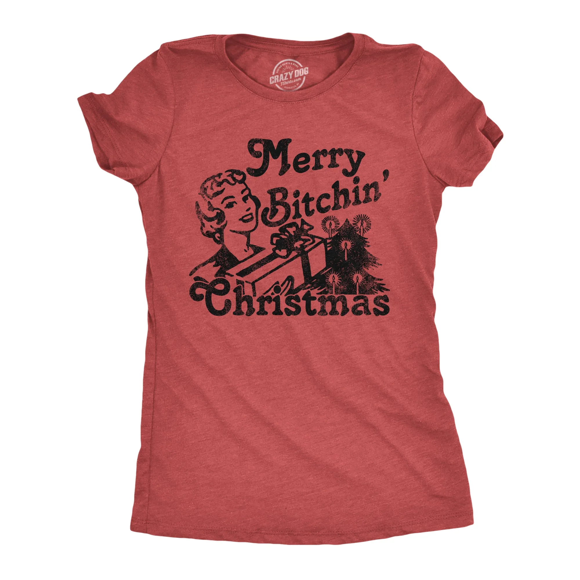 Merry Bitchin Christmas Women's T Shirt sold by Crazy Dog T-Shirts