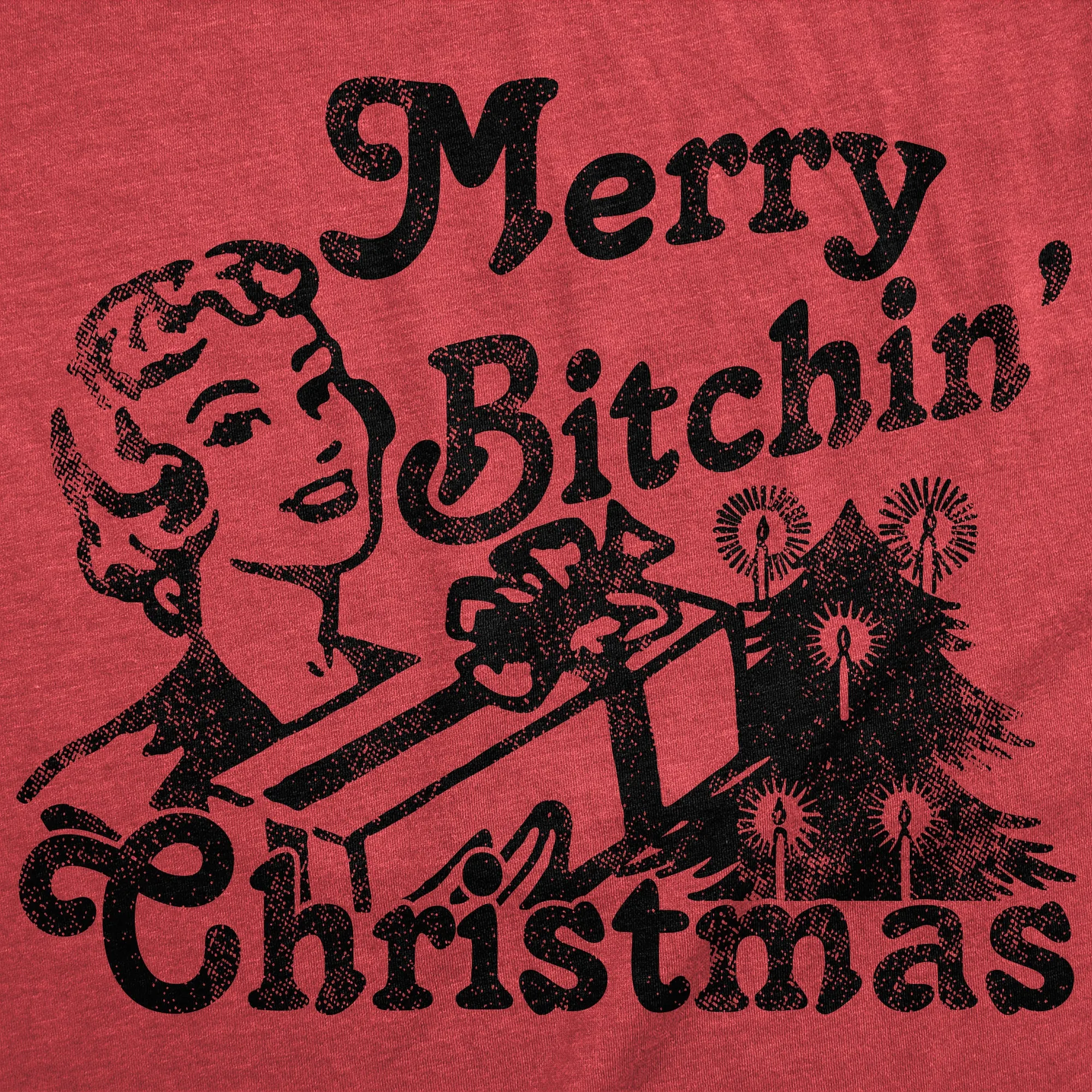 Merry Bitchin Christmas Women's T Shirt sold by Crazy Dog T-Shirts product image thumbnail 2