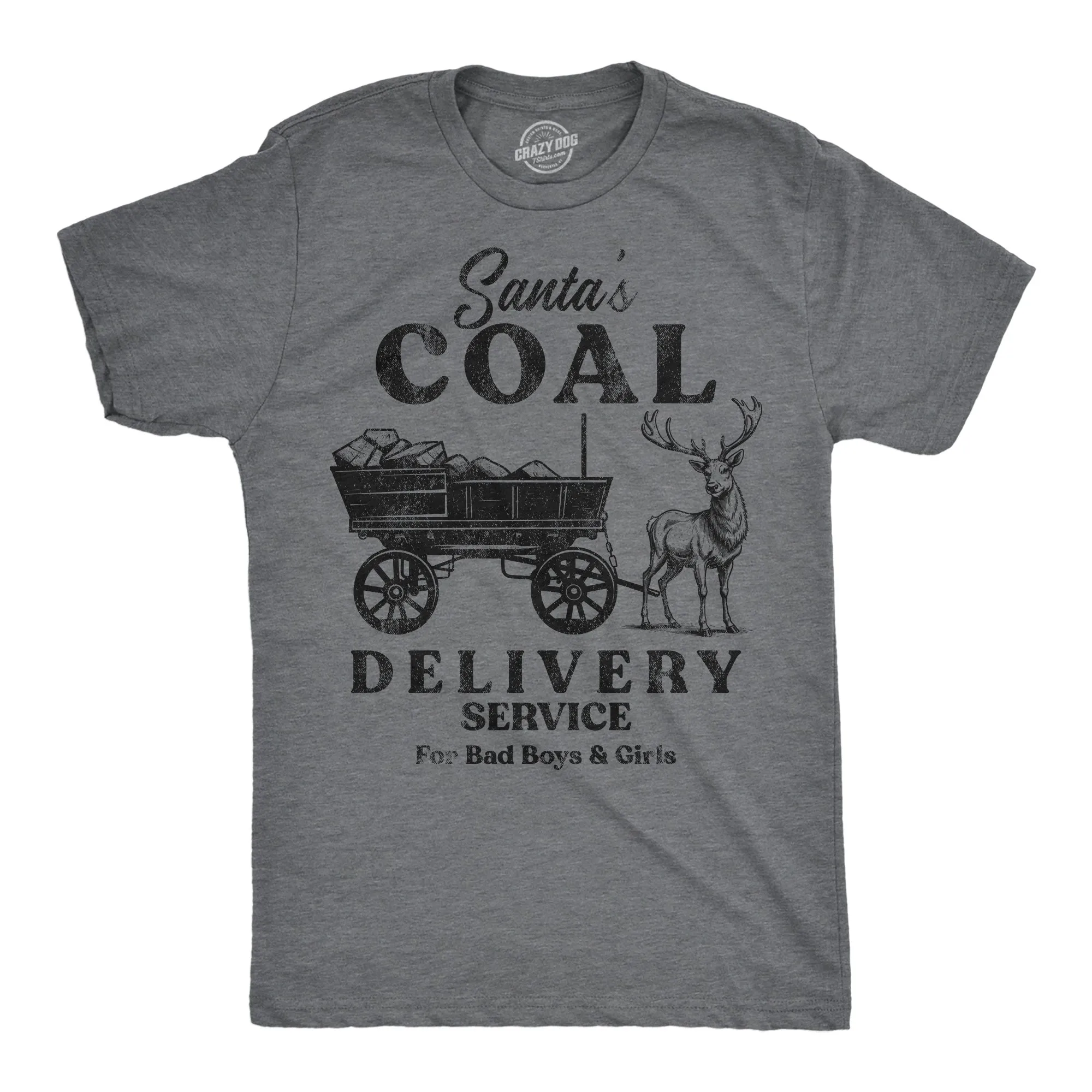 Santas Coal Delivery Service Men's T Shirt sold by Crazy Dog T-Shirts
