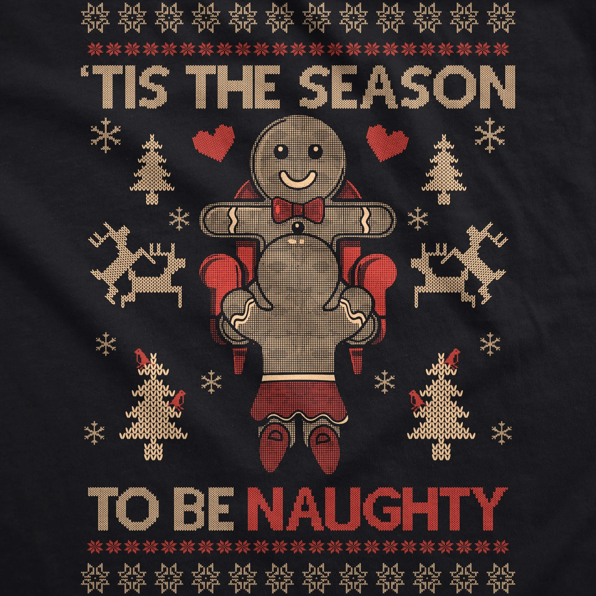 Tis The Season To Be Naughty Crew Neck Sweatshirt sold by Crazy Dog T-Shirts product image thumbnail 2