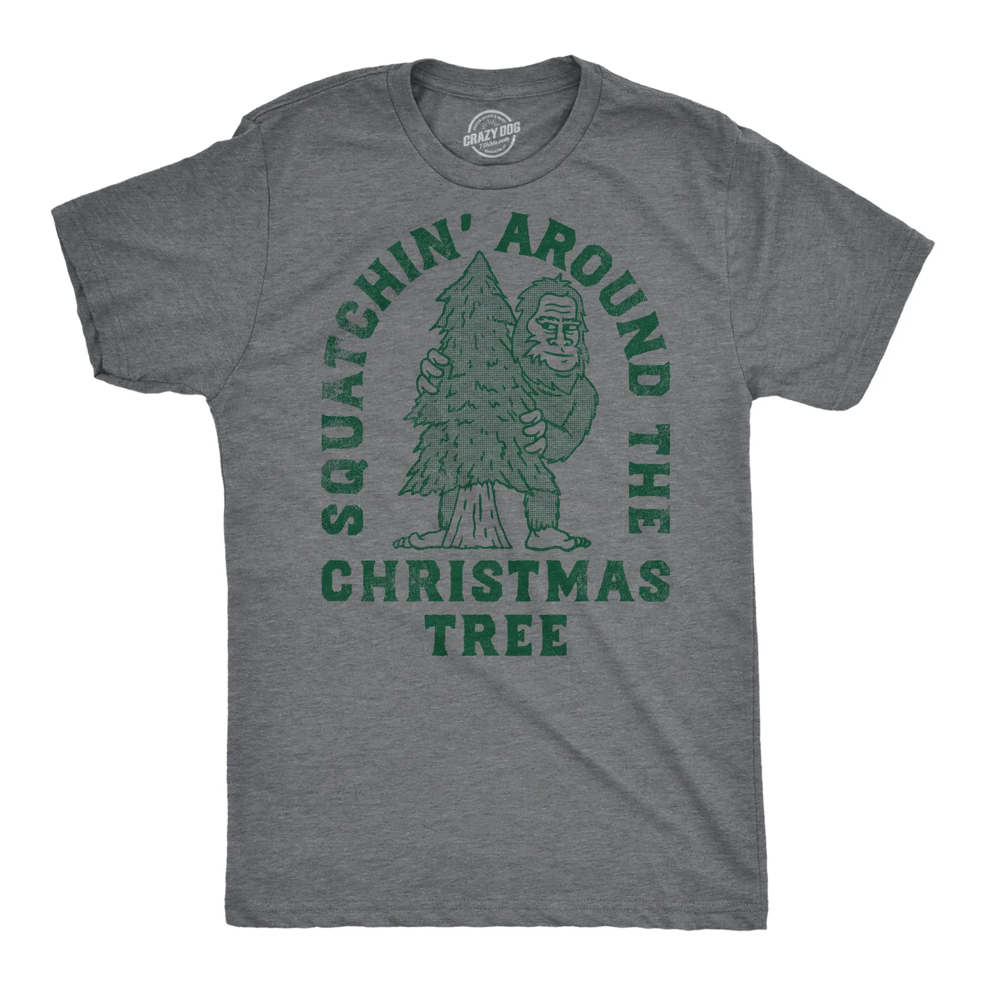 Squatchin Around Christmas Tree Men's T Shirt sold by Crazy Dog T-Shirts
