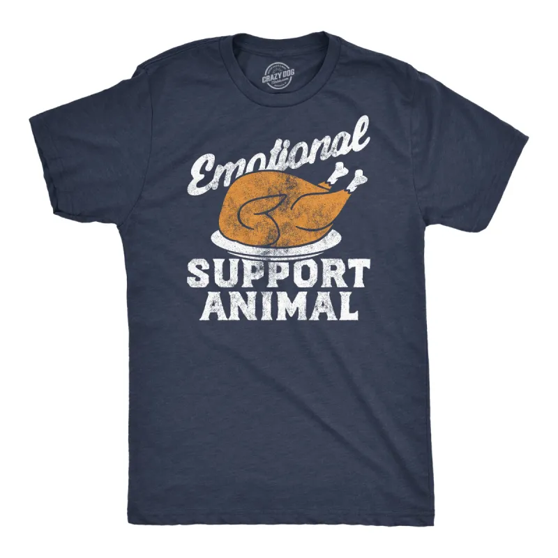 Emotional Support Animal Turkey Men's T Shirt sold by Crazy Dog T-Shirts