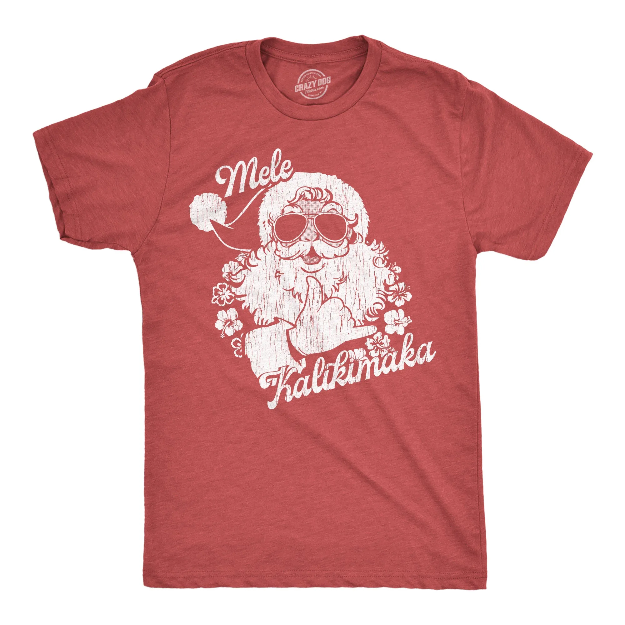 Mele Kalikimaka Santa Men's T Shirt sold by Crazy Dog T-Shirts