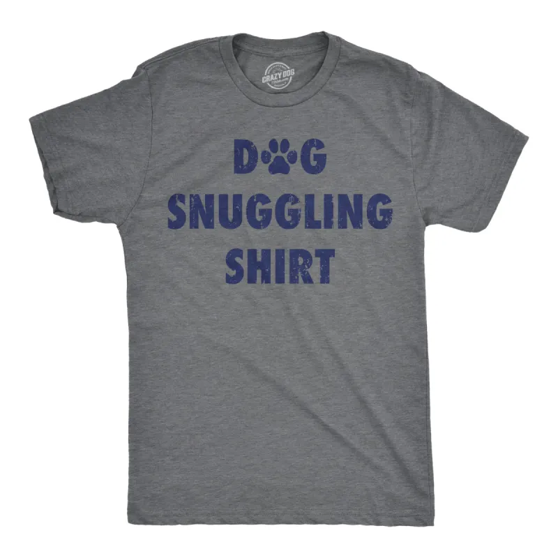 Dog Snuggling Shrit Men's T Shirt sold by Crazy Dog T-Shirts