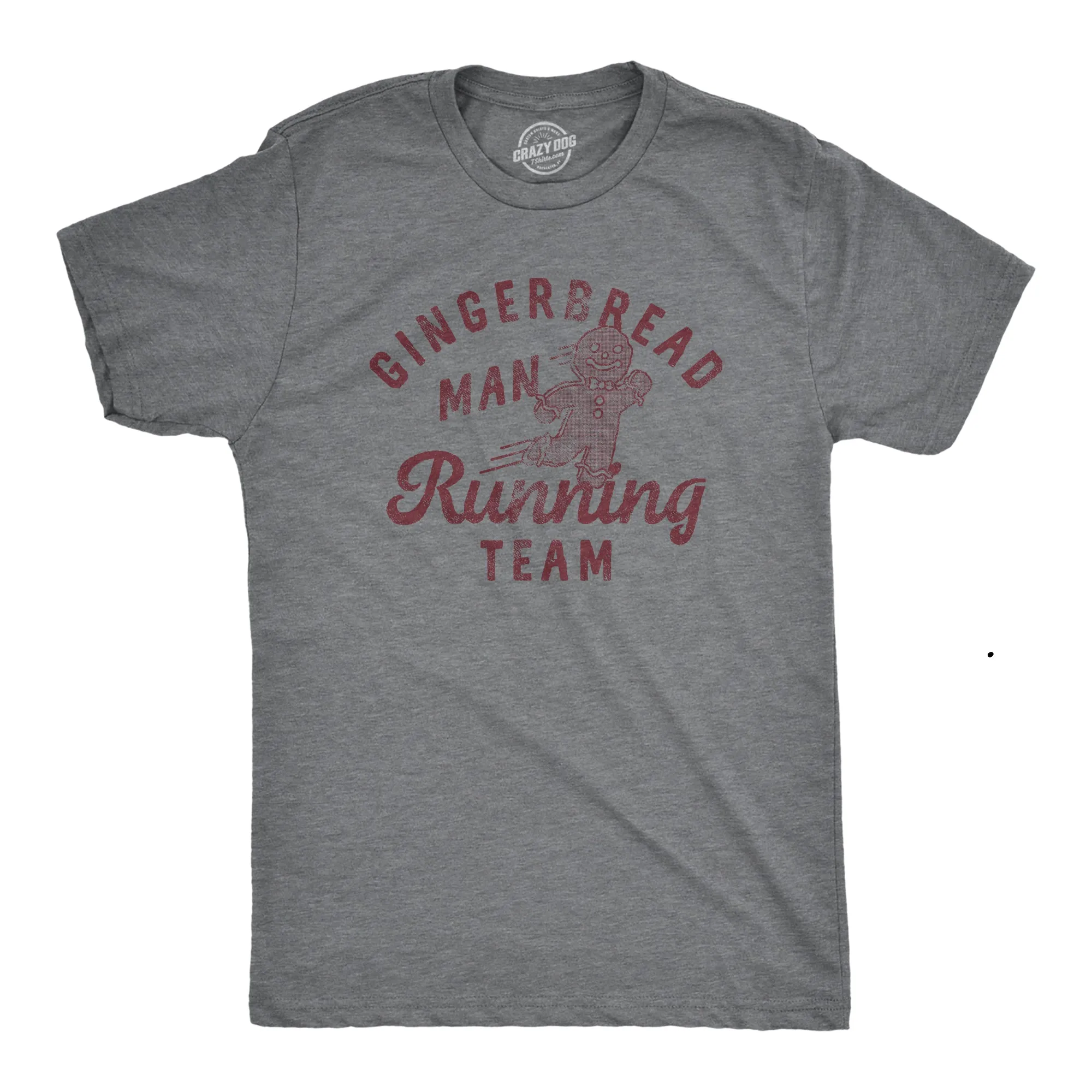 Gingerbread Man Running Team Men's T Shirt sold by Crazy Dog T-Shirts