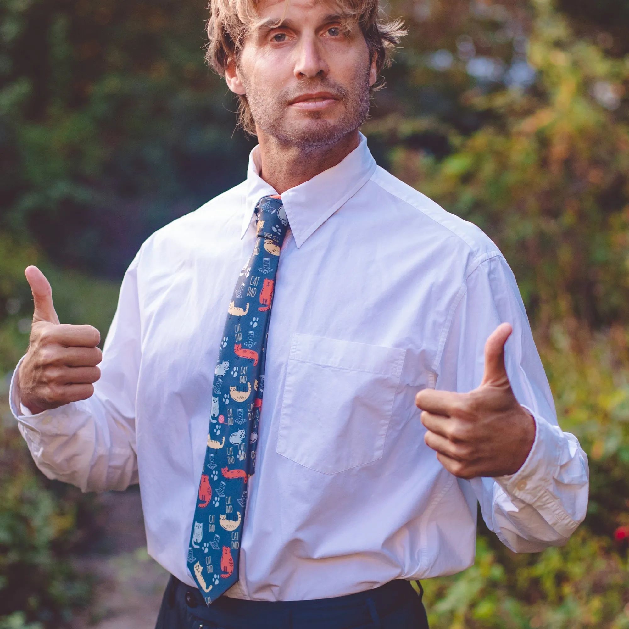 Cat Dad Neck Tie Tie sold by Crazy Dog T-Shirts product image thumbnail 4