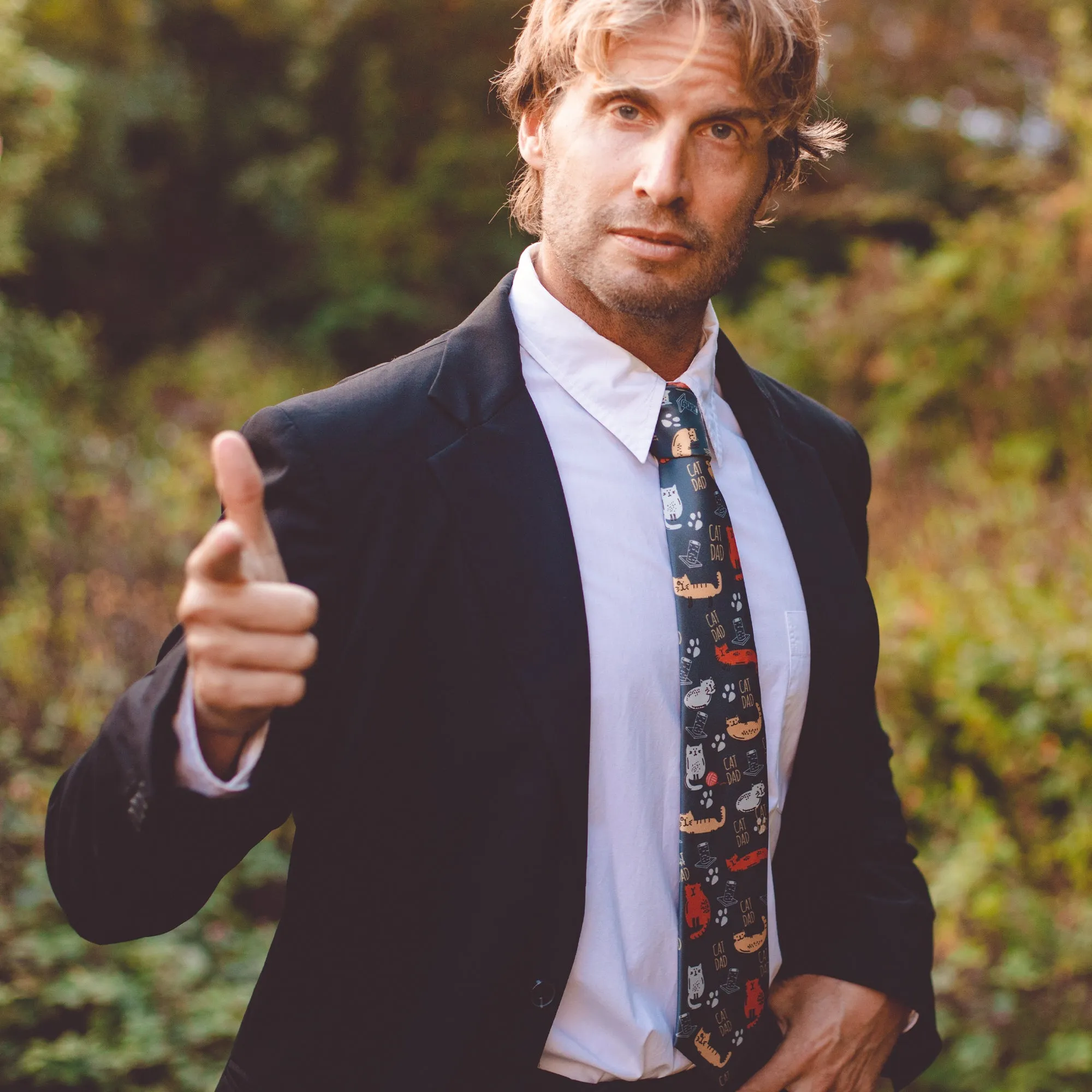 Cat Dad Neck Tie Tie sold by Crazy Dog T-Shirts product image thumbnail 3