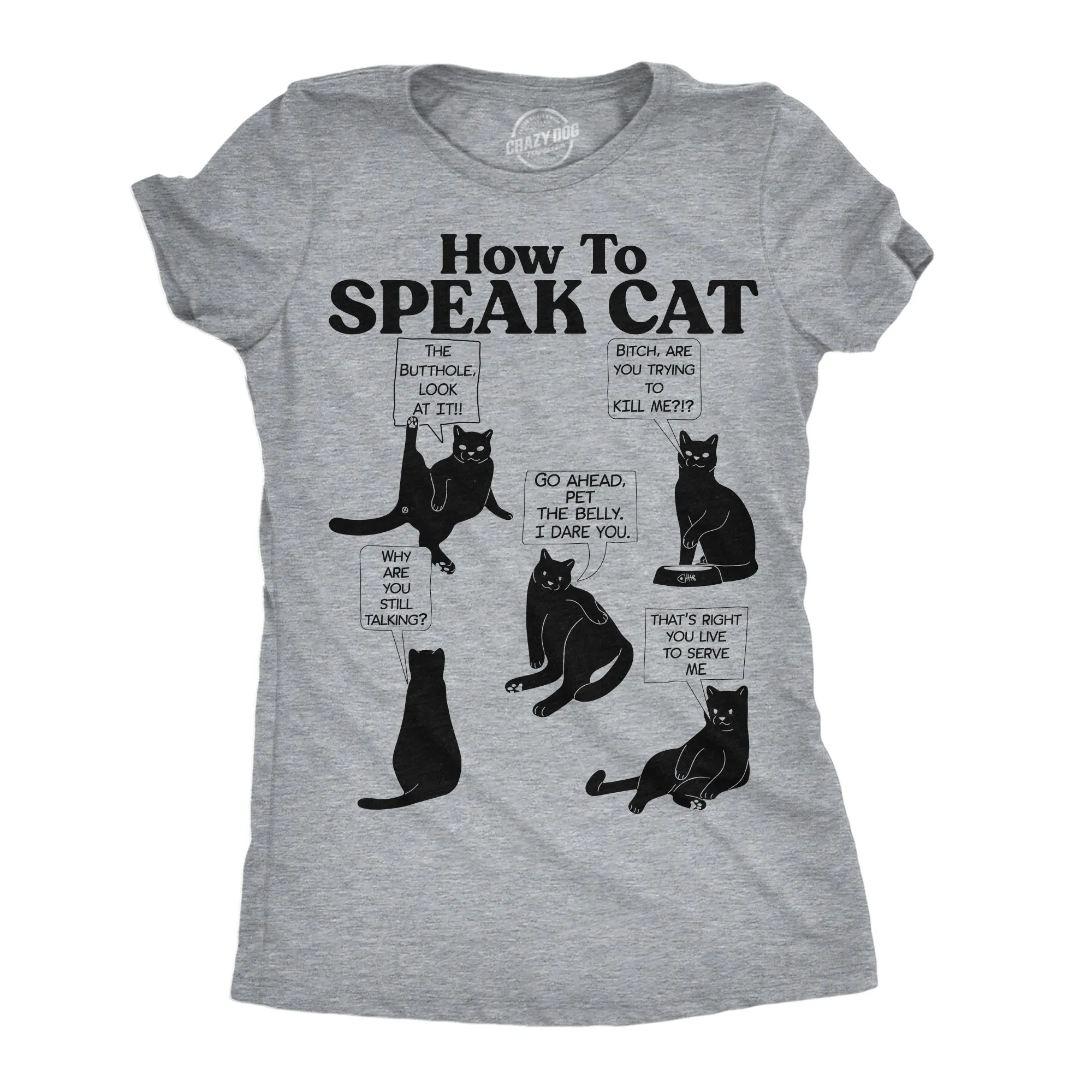 How To Speak Cat Women's T Shirt sold by Crazy Dog T-Shirts