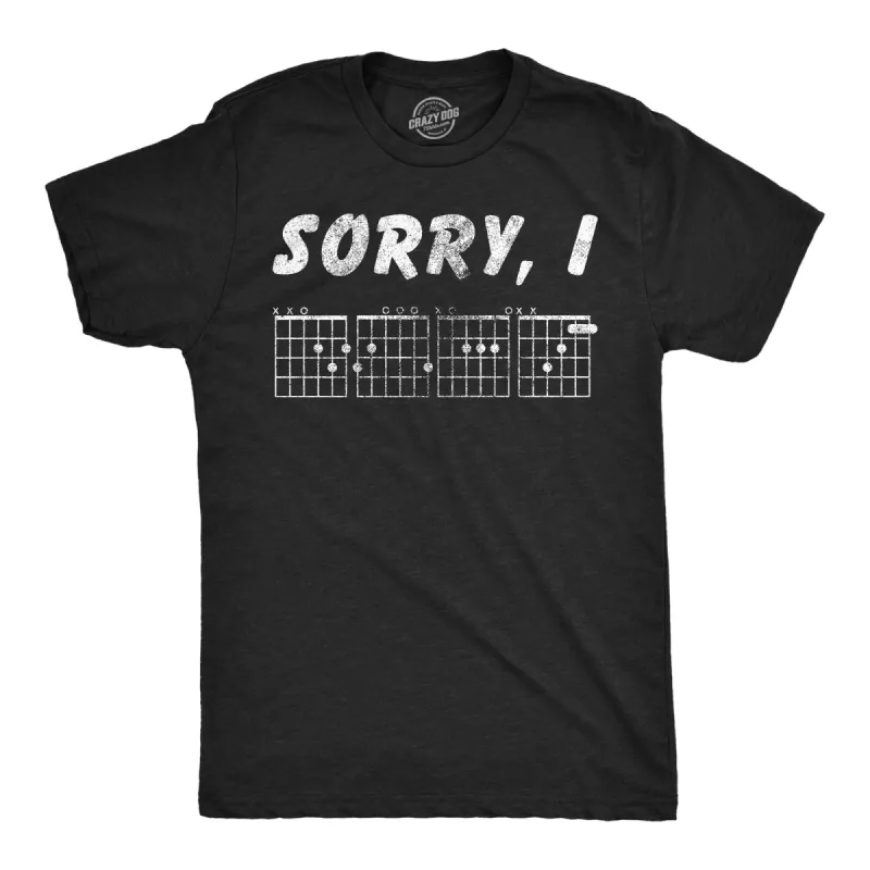 Sorry I D G A F Guitar Chords Men's T Shirt sold by Crazy Dog T-Shirts
