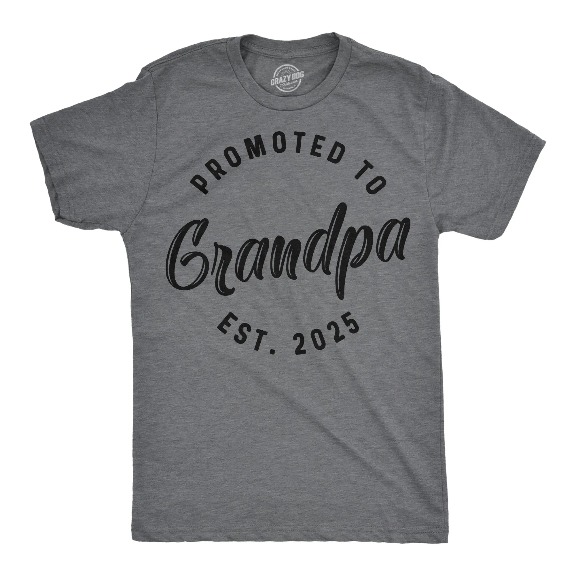 Promoted To Grandpa 2025 Men's T Shirt sold by Crazy Dog T-Shirts
