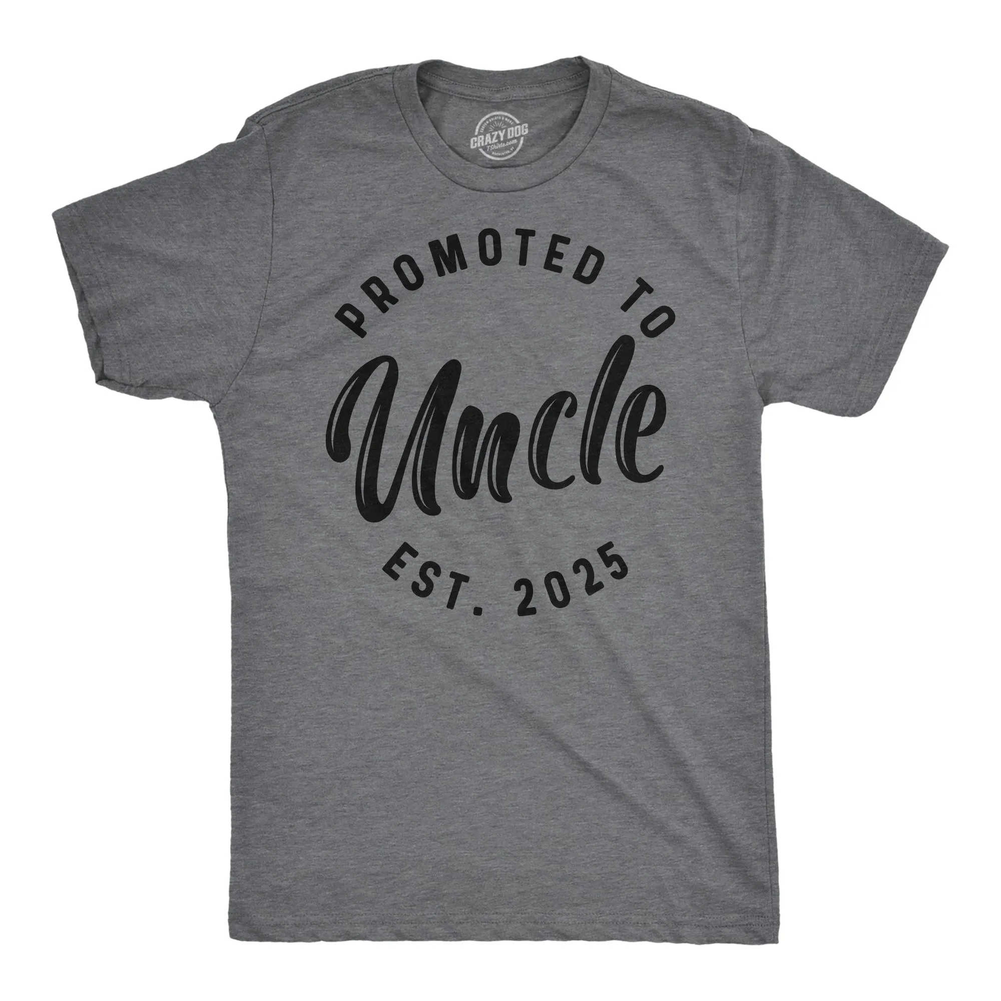 Promoted To Uncle 2025 Men's T Shirt sold by Crazy Dog T-Shirts