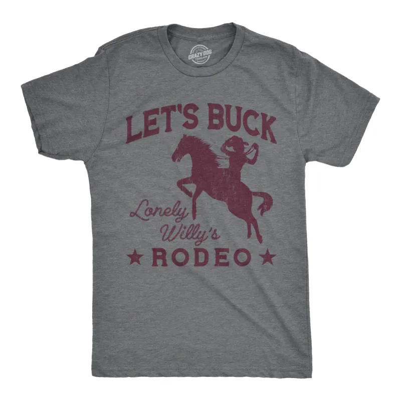 Lets Buck Rodeo Men's T Shirt sold by Crazy Dog T-Shirts