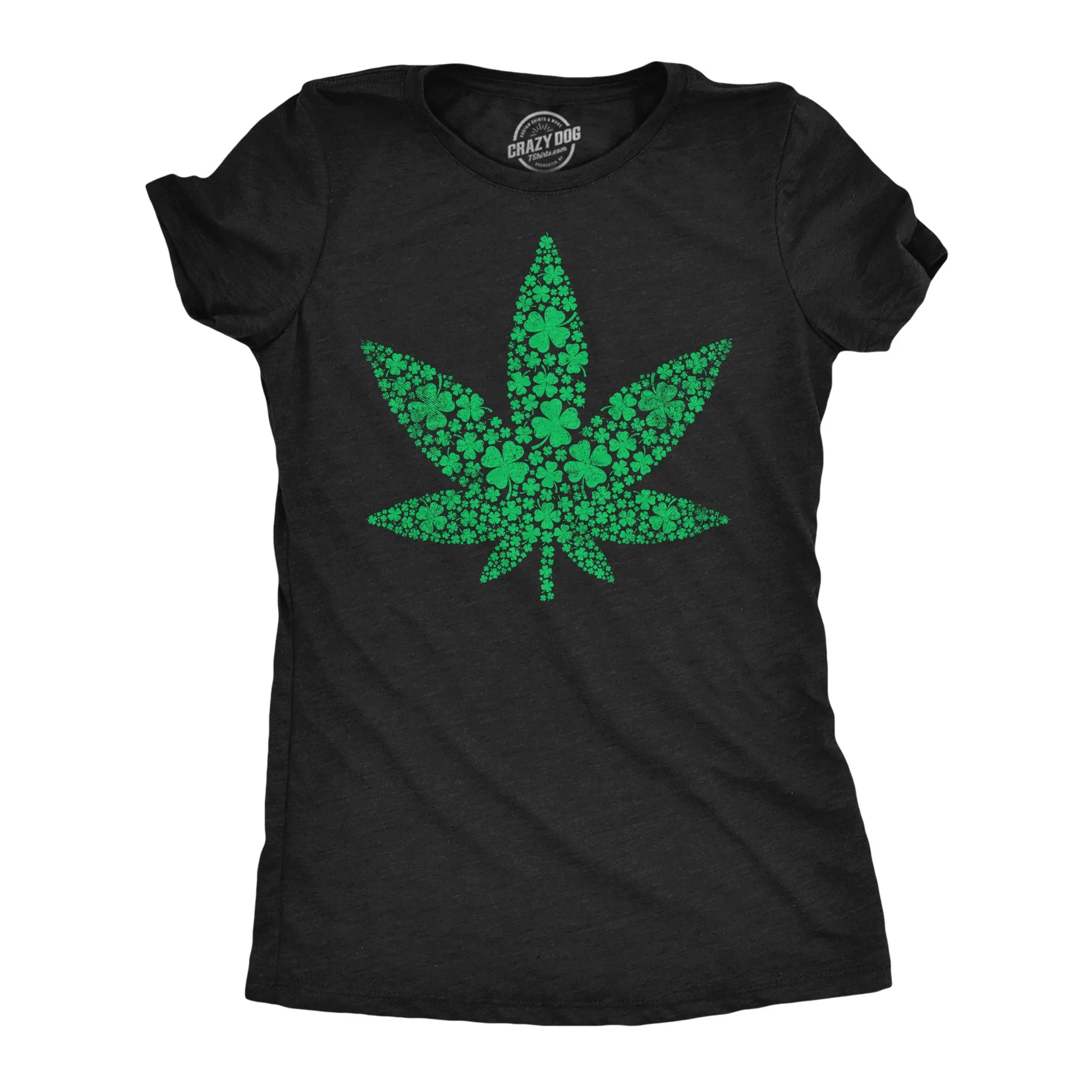 Pot Leaf Of Clovers Women's T Shirt sold by Crazy Dog T-Shirts