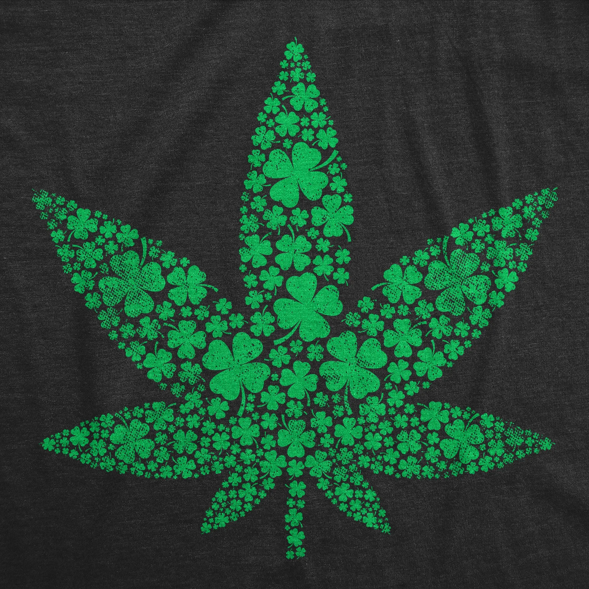 Pot Leaf Of Clovers Women's T Shirt sold by Crazy Dog T-Shirts product image thumbnail 2