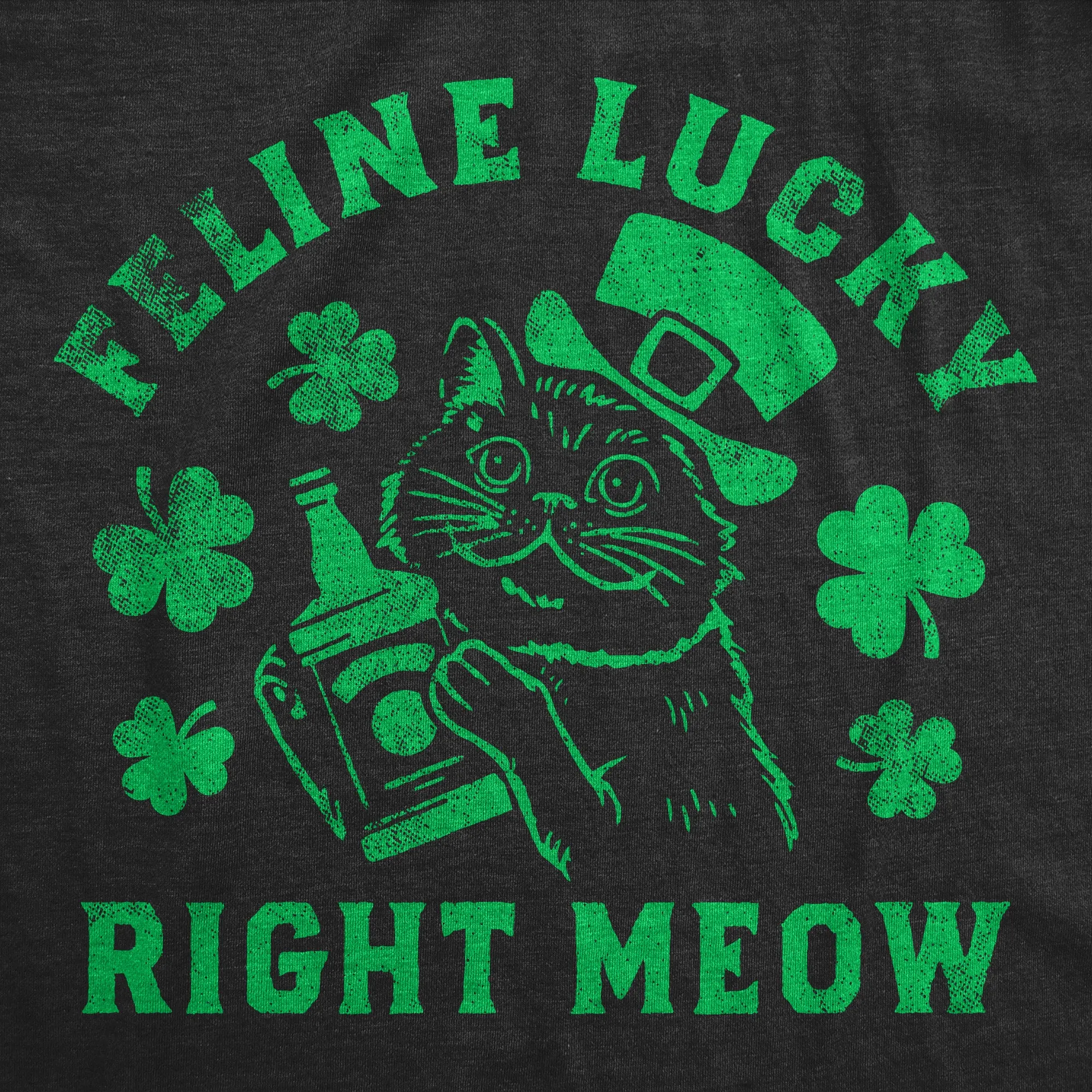 Feline Lucky Right Meow Women's T Shirt sold by Crazy Dog T-Shirts product image thumbnail 2