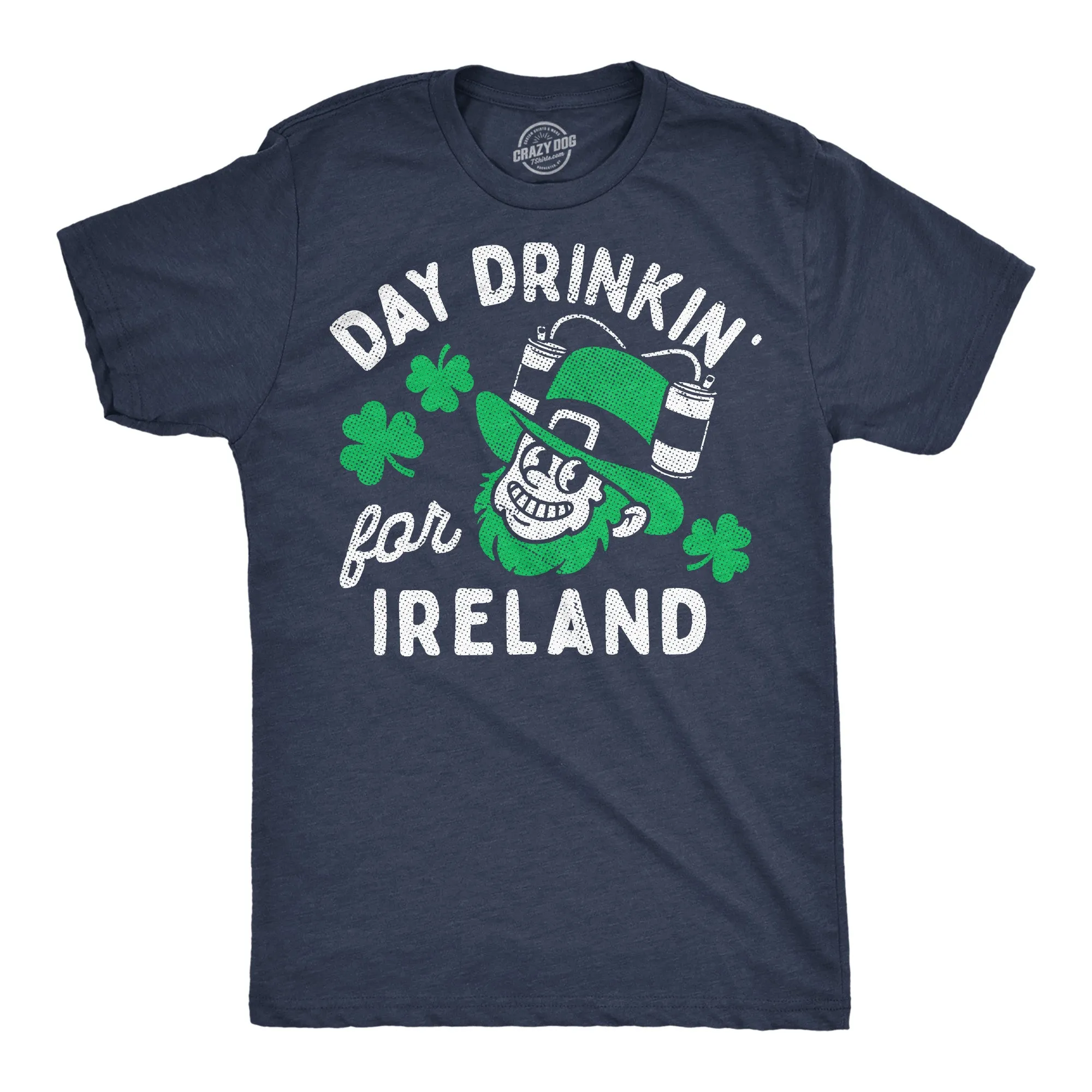 Day Drinkin For Ireland Men's T Shirt sold by Crazy Dog T-Shirts