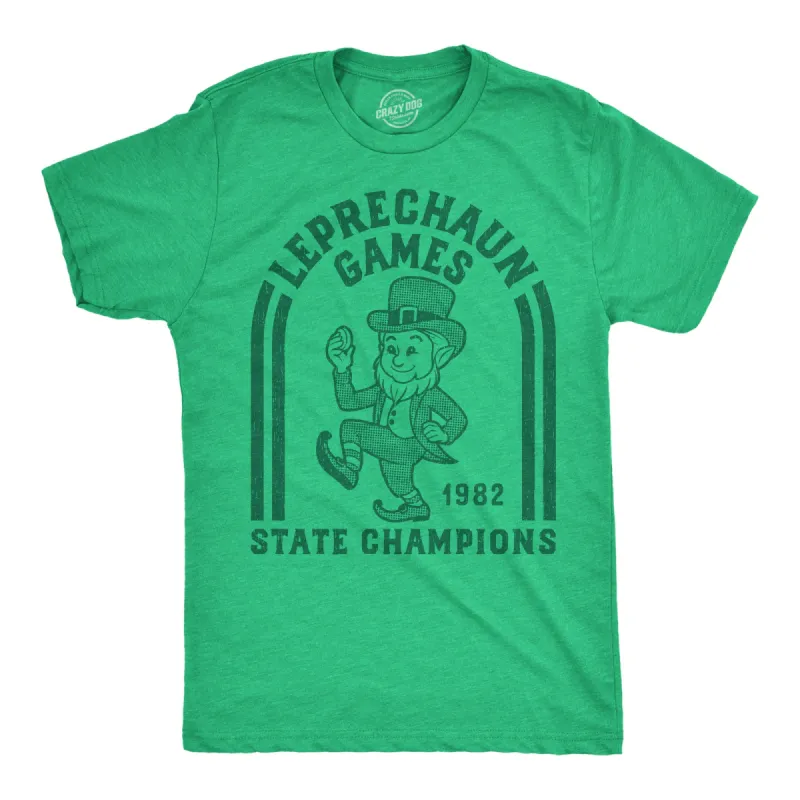 Leprechaun Games State Champs Men's T Shirt sold by Crazy Dog T-Shirts