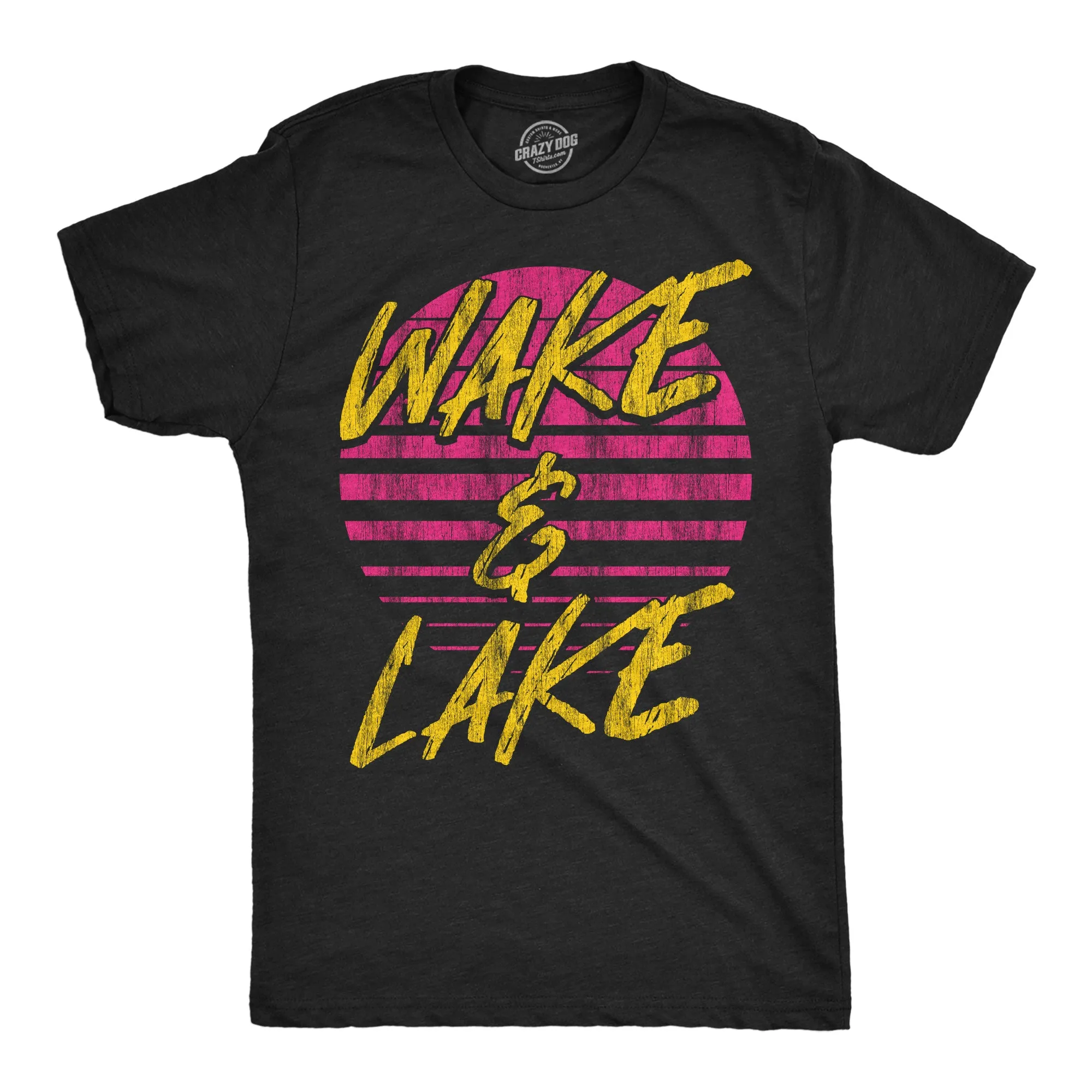 Wake And Lake Men's T Shirt sold by Crazy Dog T-Shirts