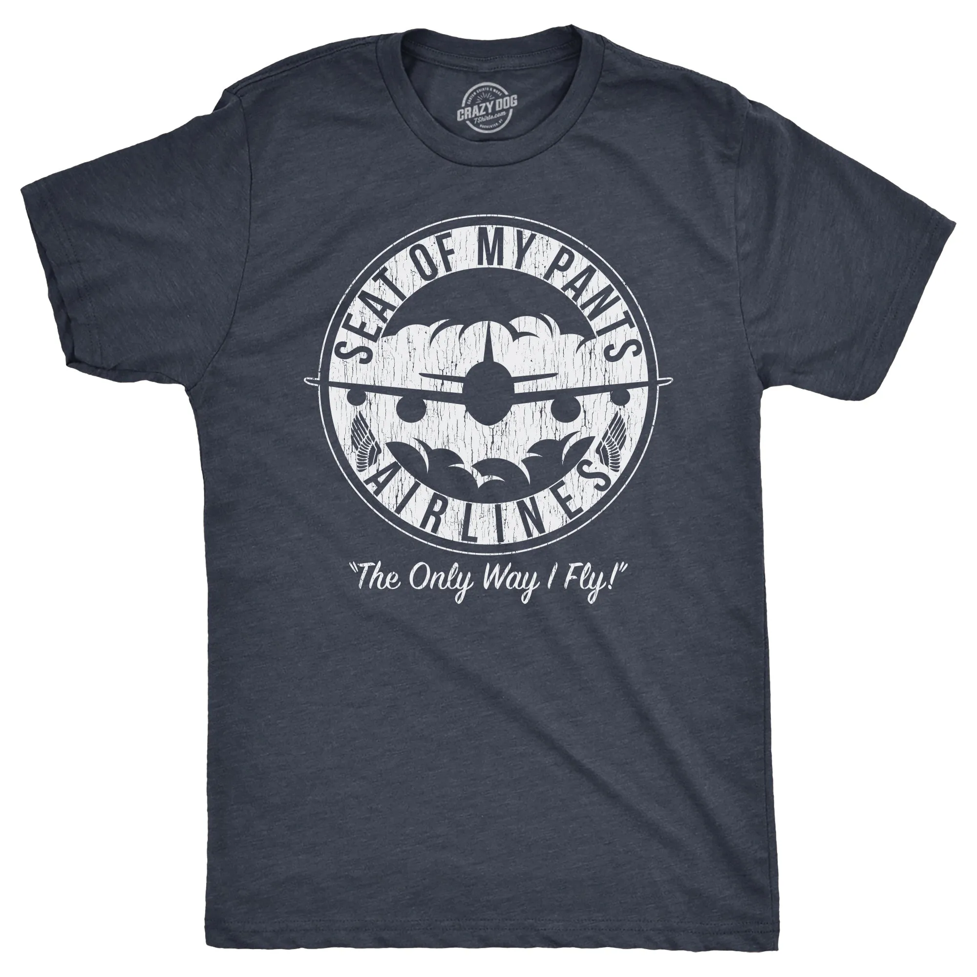 Seat Of My Pants Airlines Men's T Shirt sold by Crazy Dog T-Shirts