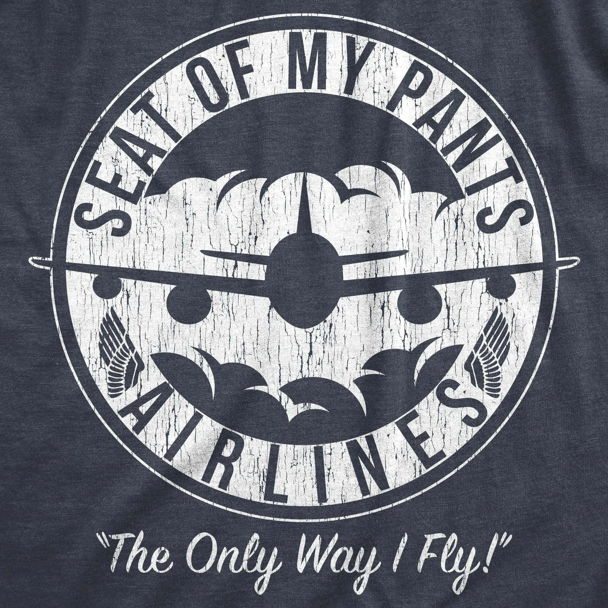 Seat Of My Pants Airlines Men's T Shirt sold by Crazy Dog T-Shirts product image thumbnail 2