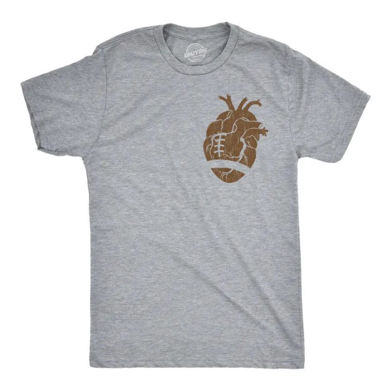 Football Heart Men's T Shirt sold by Crazy Dog T-Shirts