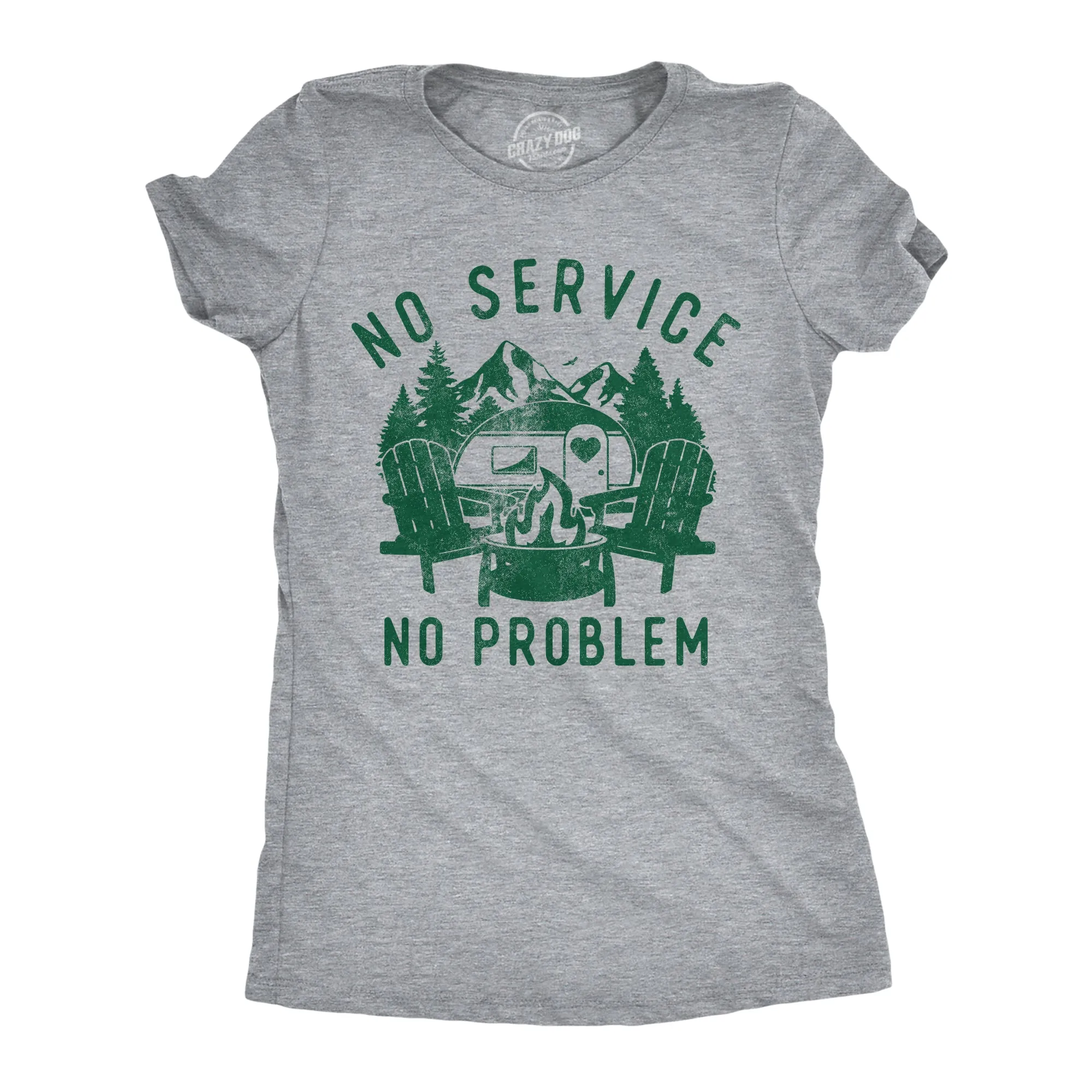 No Service No Problem Women's T Shirt sold by Crazy Dog T-Shirts