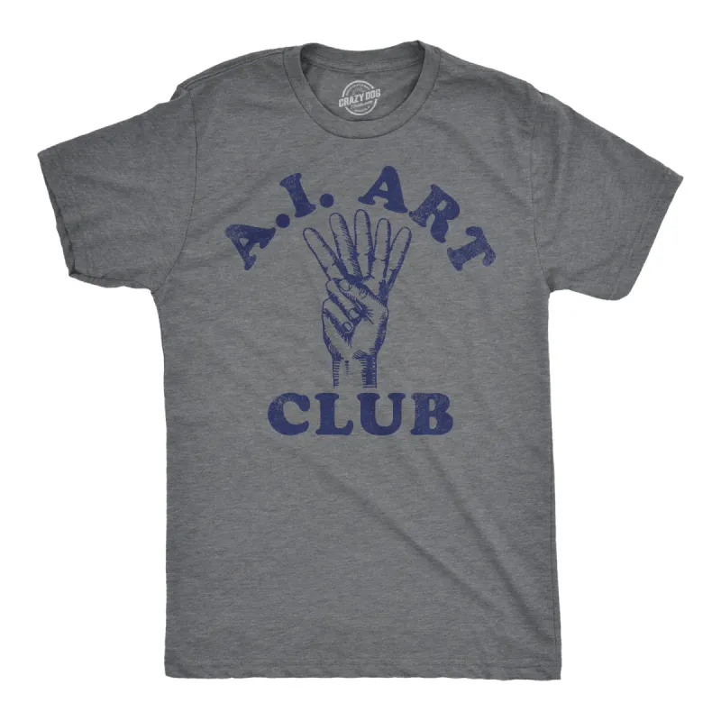 AI Art Club Men's T Shirt sold by Crazy Dog T-Shirts
