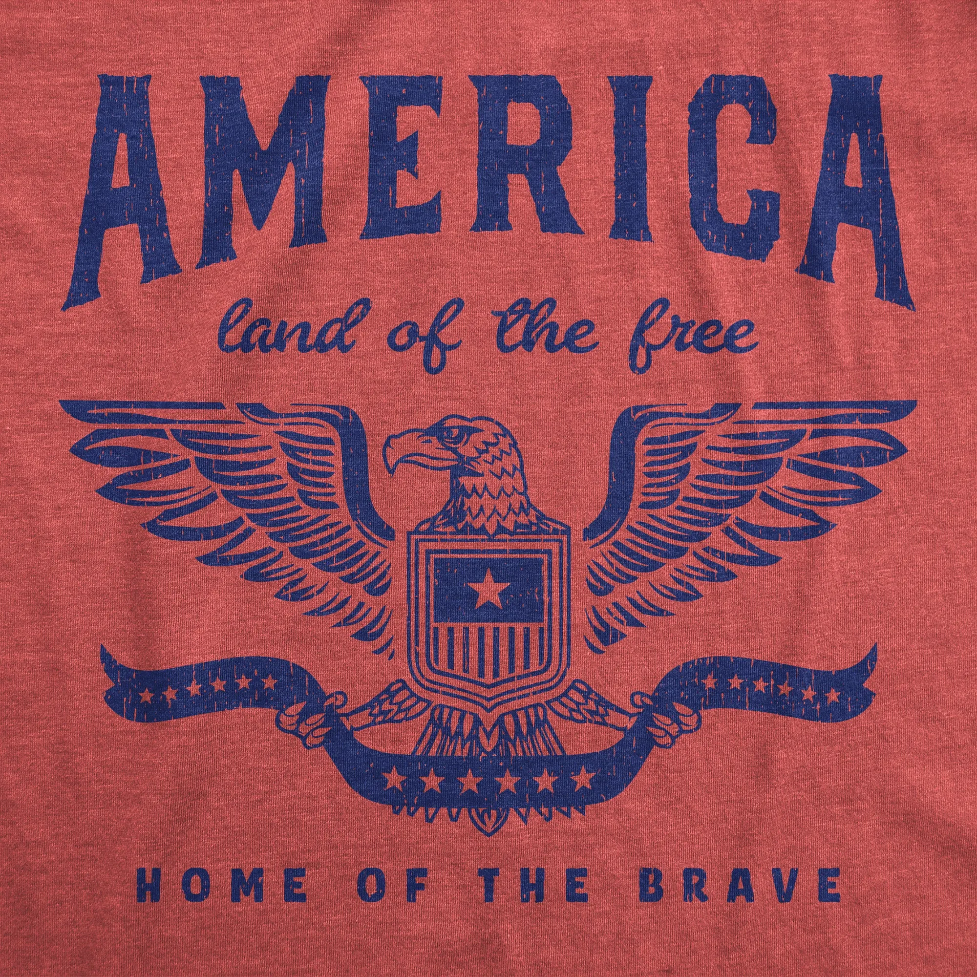 America Land Of The Free Home Of The Brave Men's T Shirt sold by Crazy Dog T-Shirts product image thumbnail 2