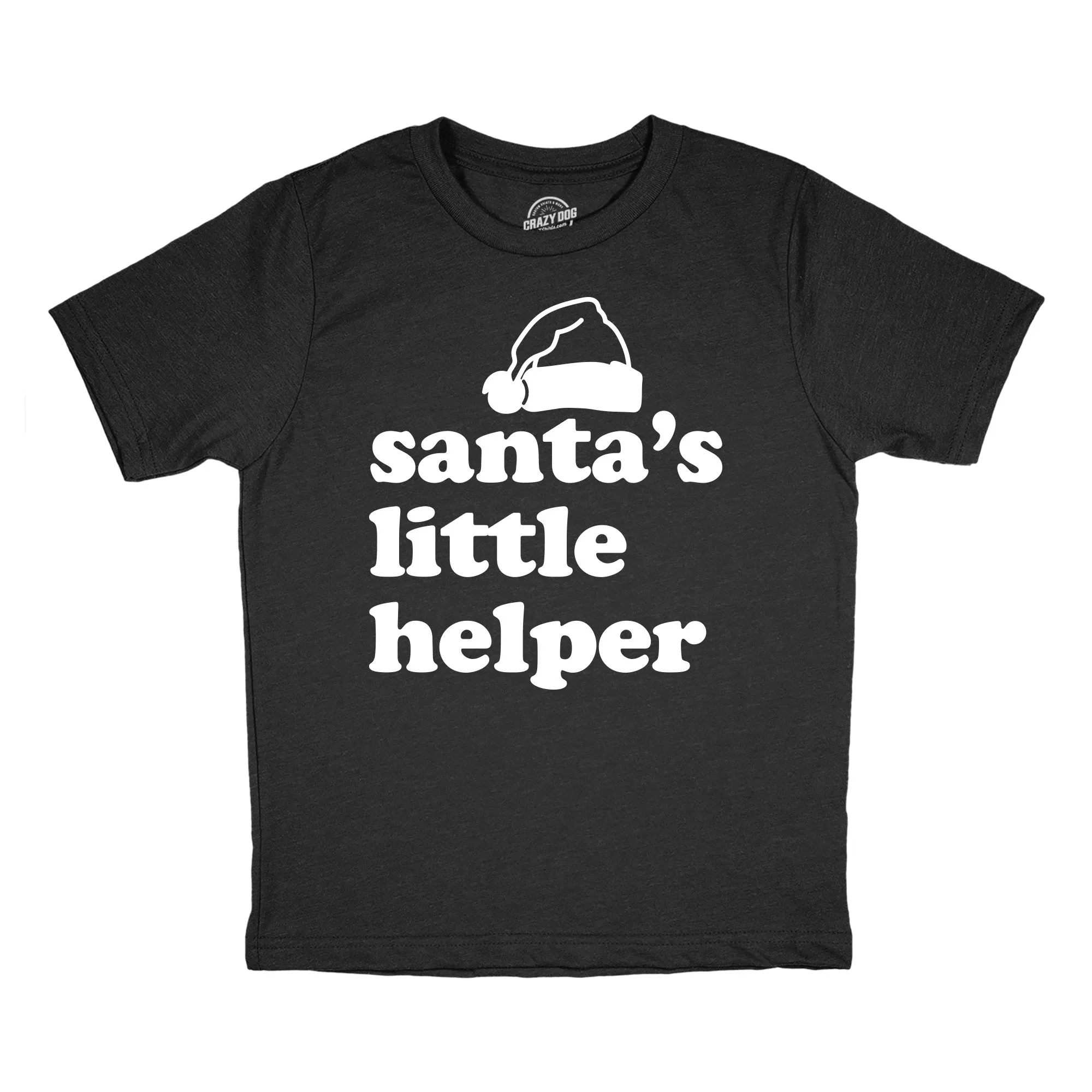Santas Little Helper Youth T Shirt sold by Crazy Dog T-Shirts