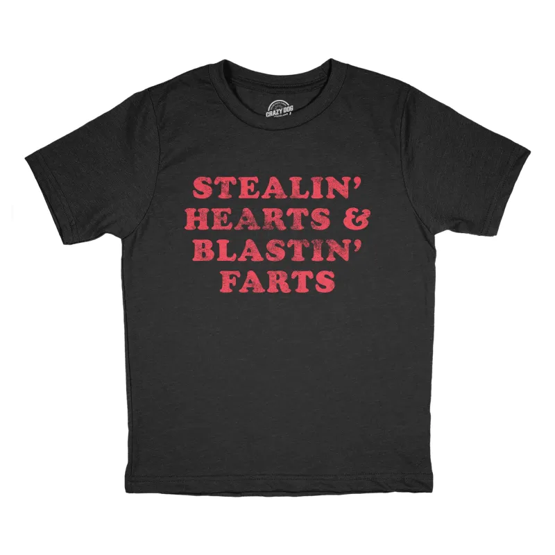 Stealin' Hearts And Blastin' Farts Youth T Shirt sold by Crazy Dog T-Shirts