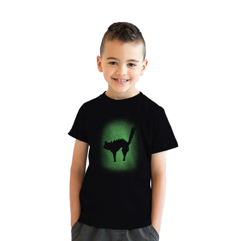 Glowing Cat Youth T Shirt sold by Crazy Dog T-Shirts