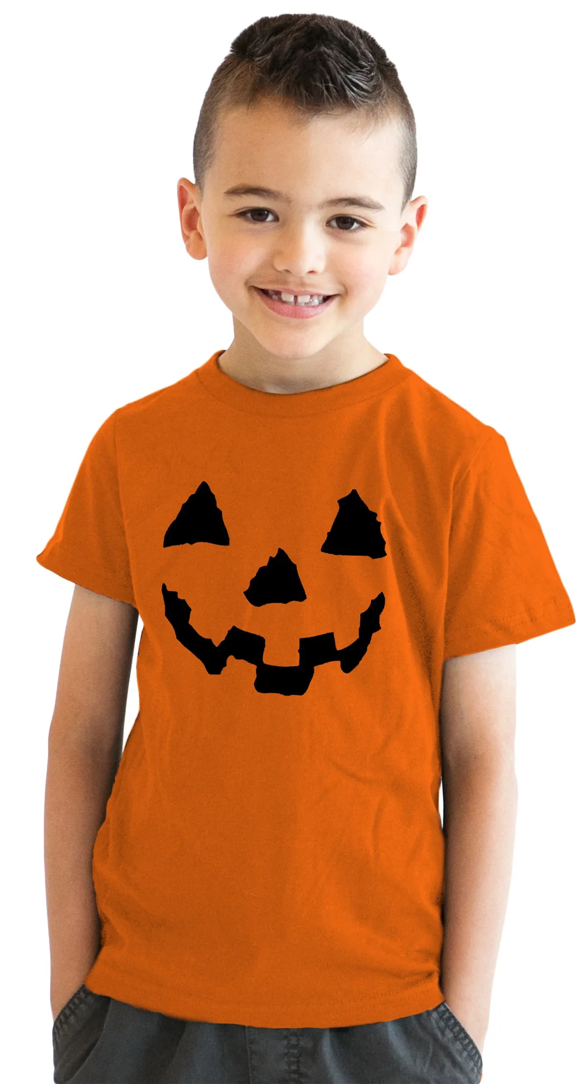 Pumpkin Face Youth T Shirt sold by Crazy Dog T-Shirts