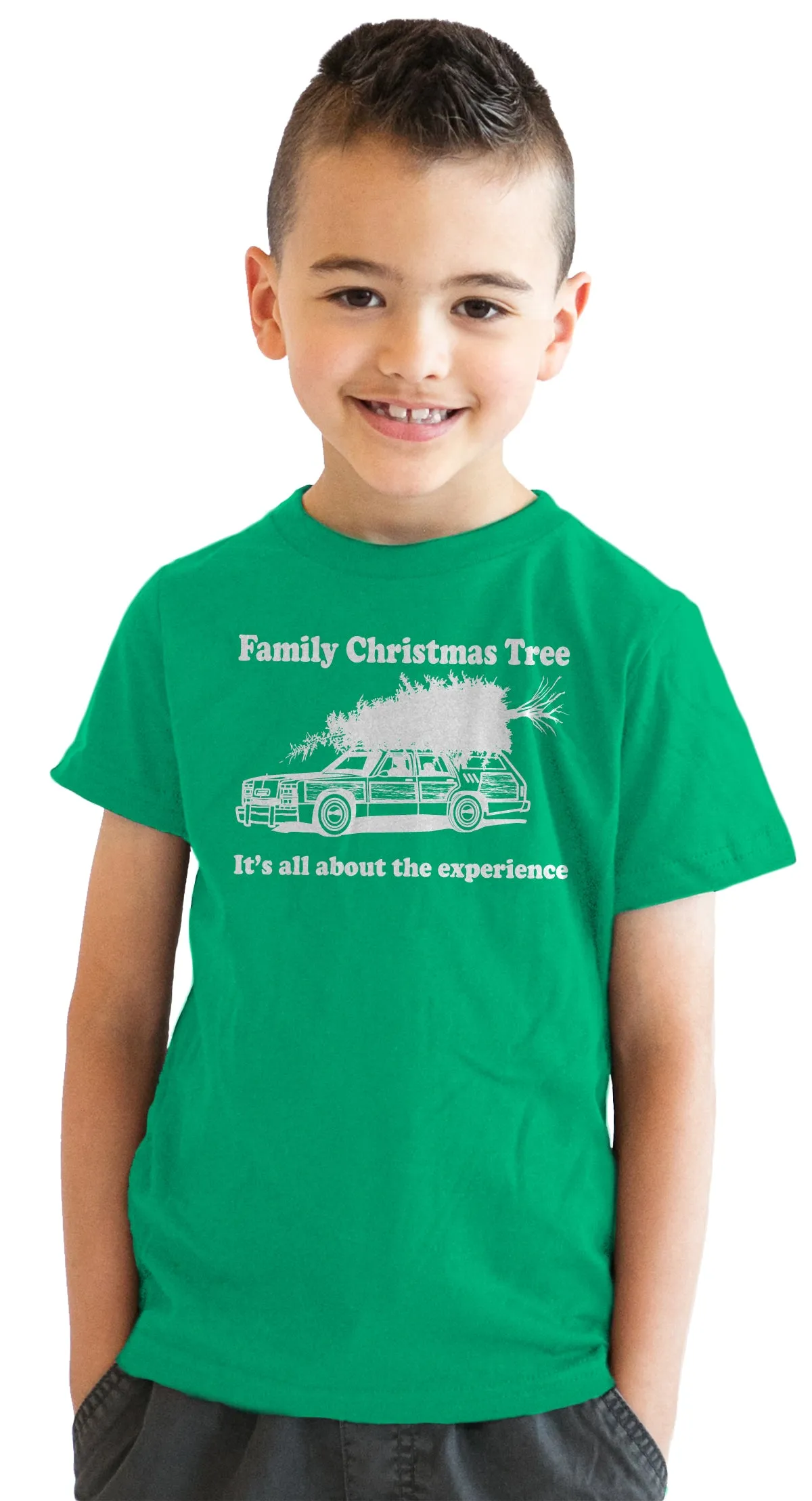 Family Christmas Tree Youth T Shirt sold by Crazy Dog T-Shirts