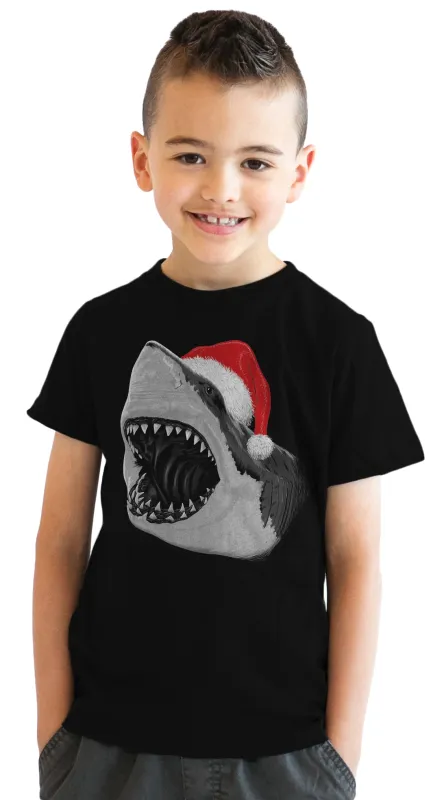 Santa Jaws Youth T Shirt sold by Crazy Dog T-Shirts