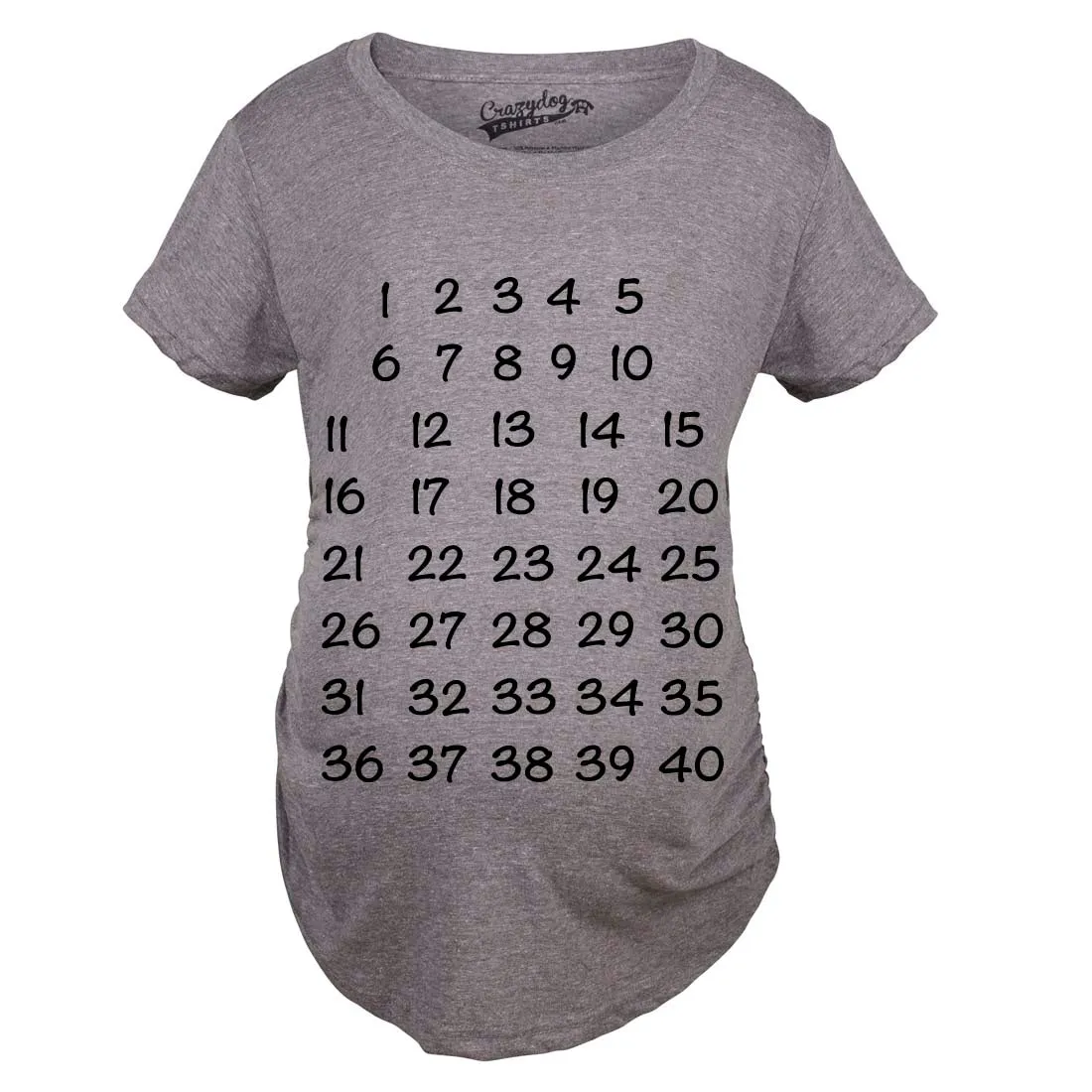 Calendar Countdown Maternity T Shirt sold by Crazy Dog T-Shirts product image thumbnail 4
