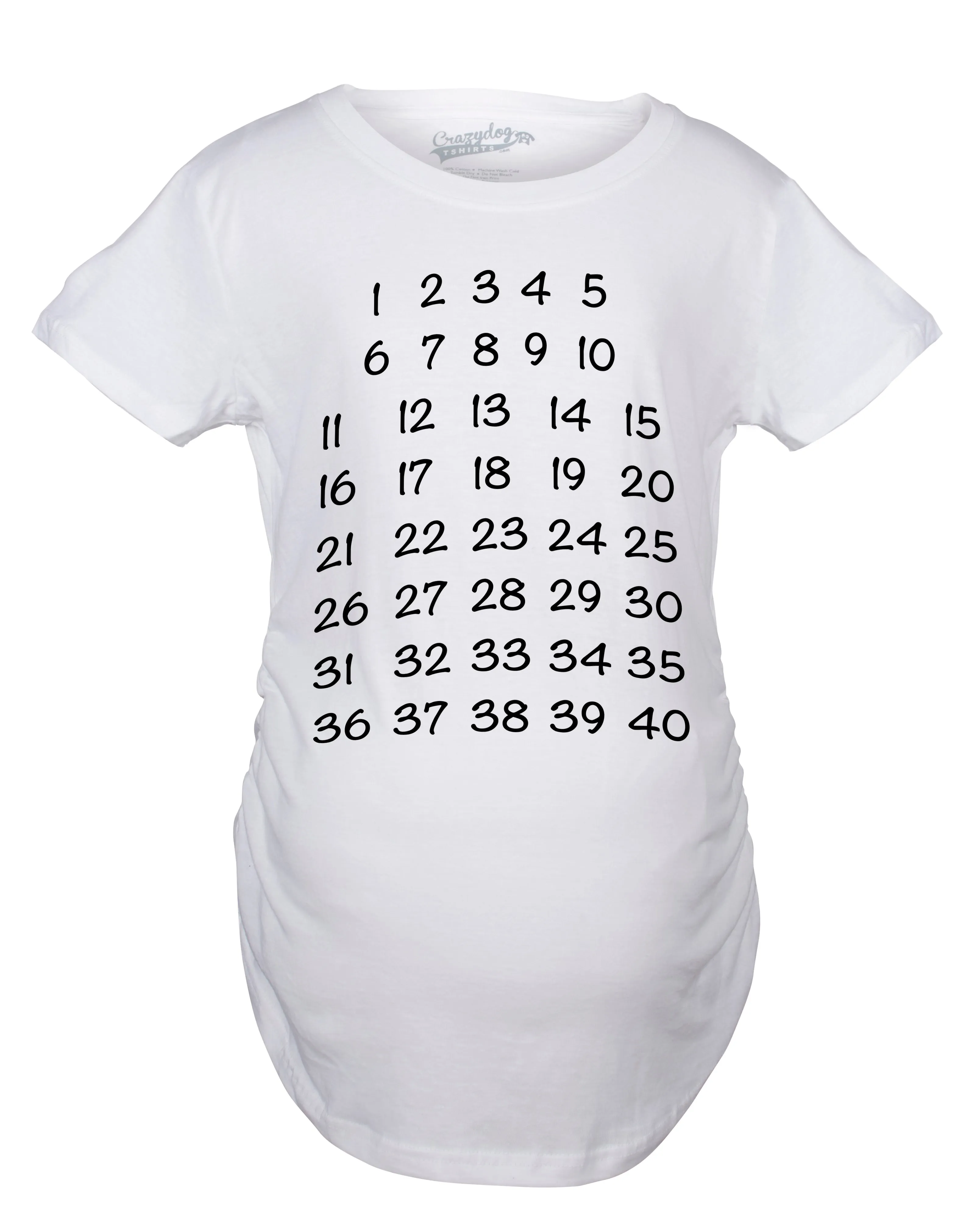 Calendar Countdown Maternity T Shirt sold by Crazy Dog T-Shirts product image thumbnail 2