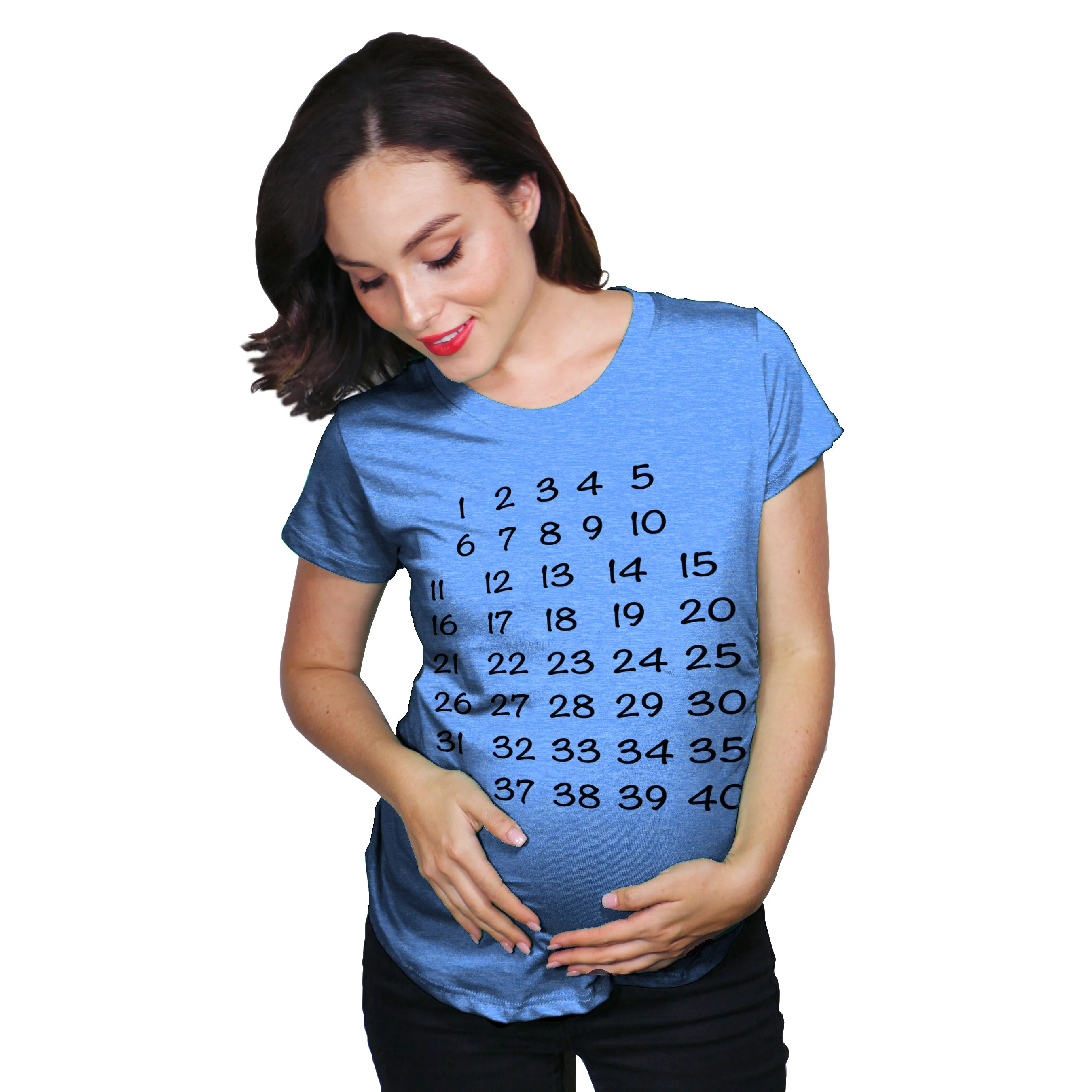 Calendar Countdown Maternity T Shirt sold by Crazy Dog T-Shirts product image thumbnail 5