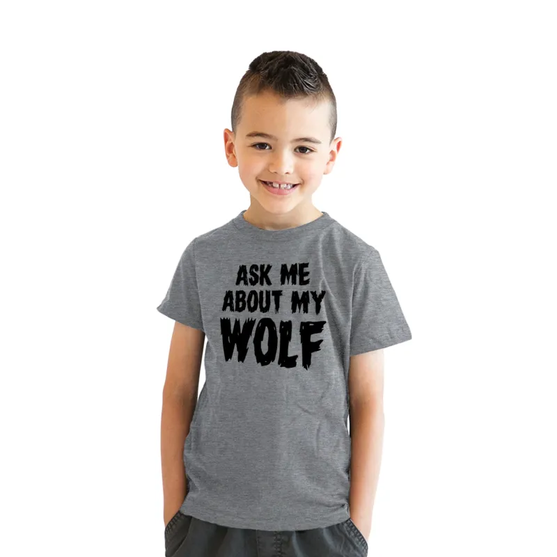 Ask Me About My Werewolf Flip Youth T Shirt sold by Crazy Dog T-Shirts