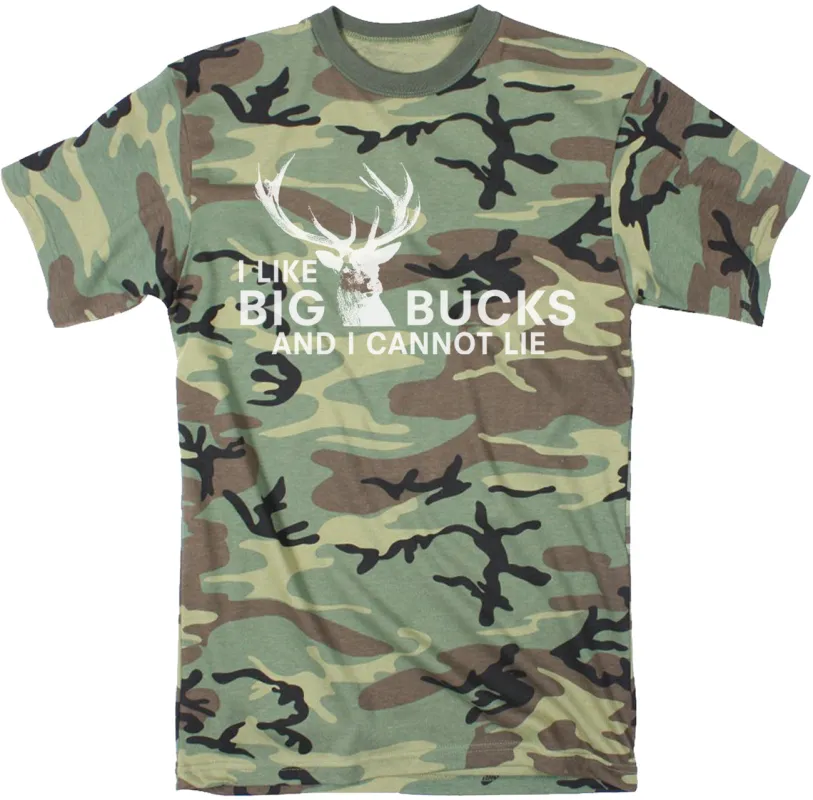 I Like Big Bucks And I Cannot Lie Camo Youth T Shirt sold by Crazy Dog T-Shirts