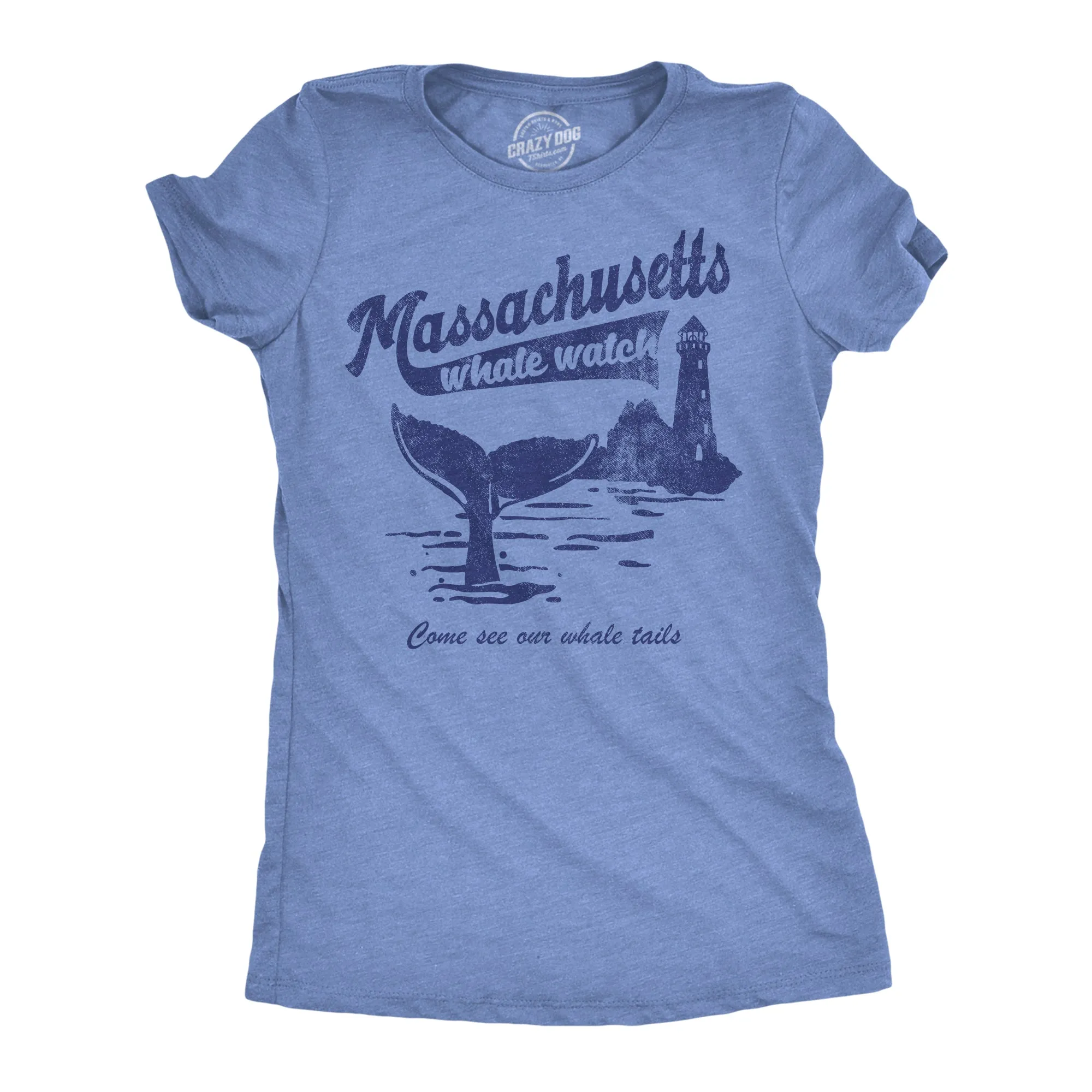 Massachusetts Whale Watch Women's T Shirt sold by Crazy Dog T-Shirts