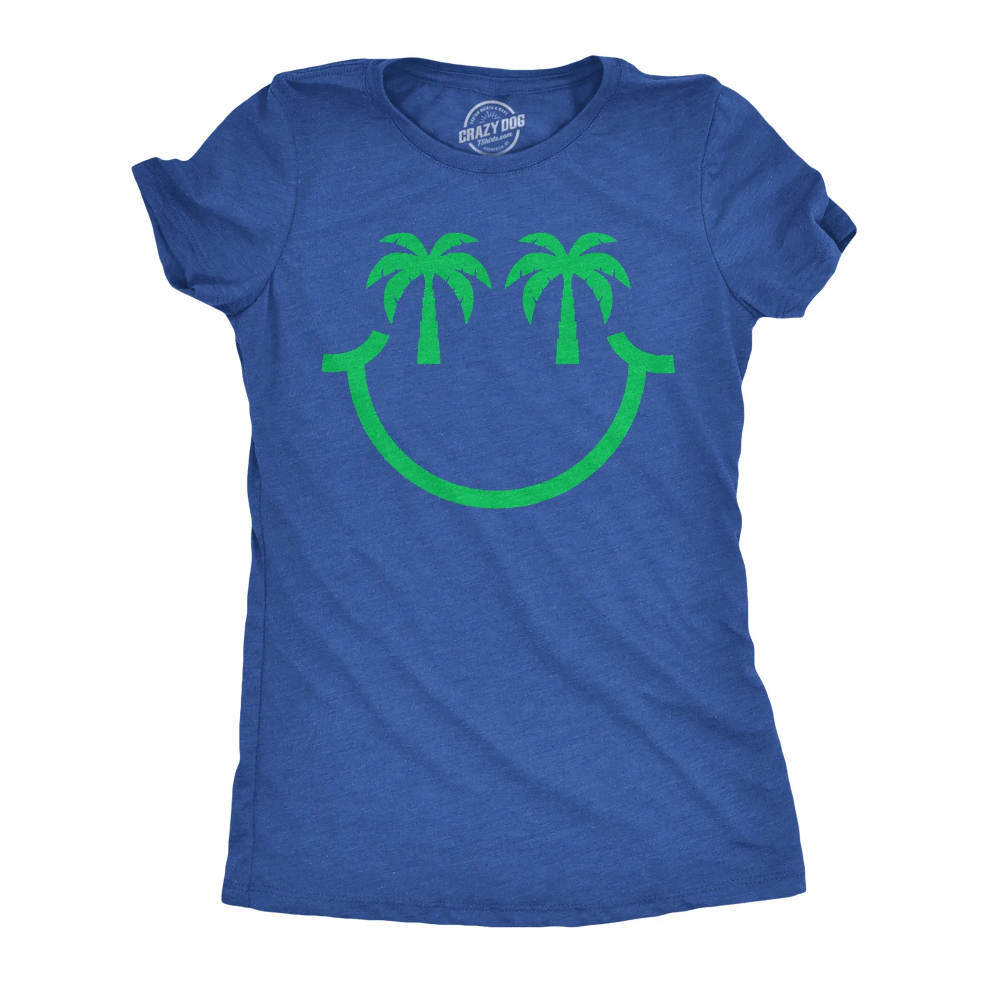 Palm Tree Eyes Smile Women's T Shirt sold by Crazy Dog T-Shirts